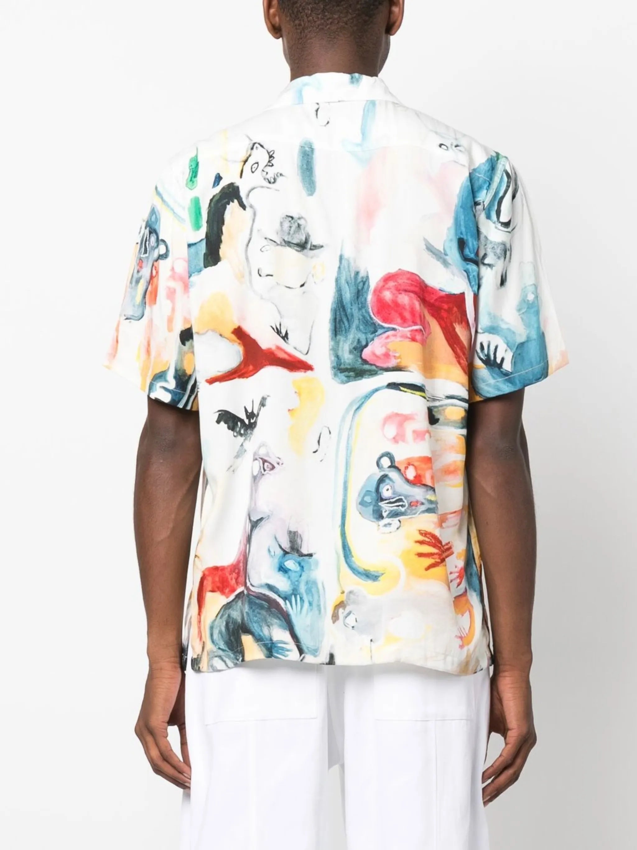 abstract graphic print shirt