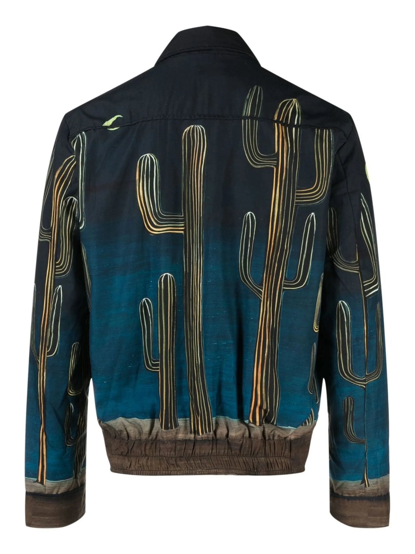 graphic-print zip-up jacket
