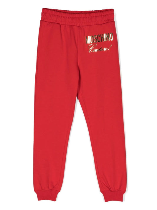 logo-print cotton track pants
