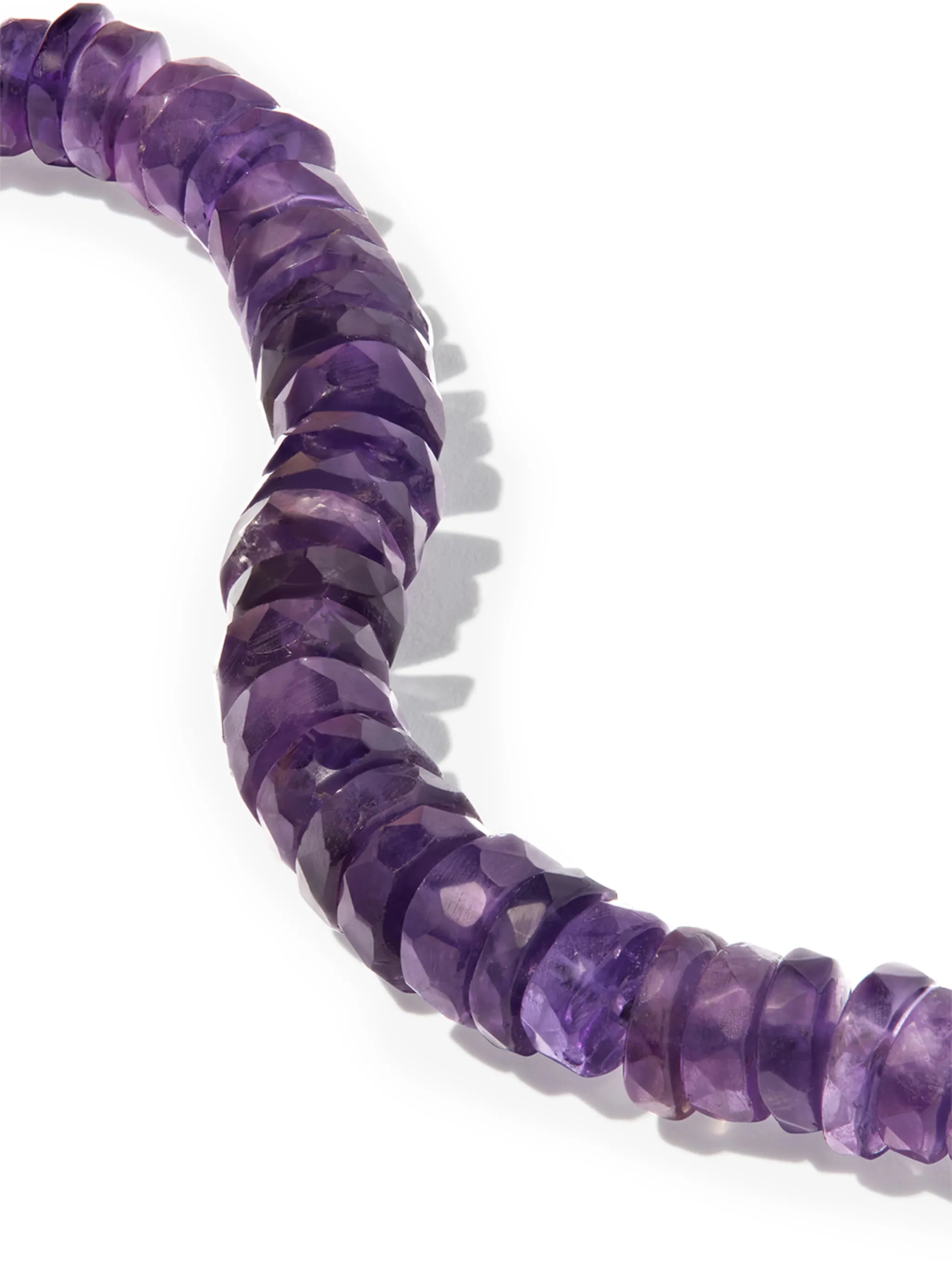 14kt yellow gold amethyst beaded bracelet