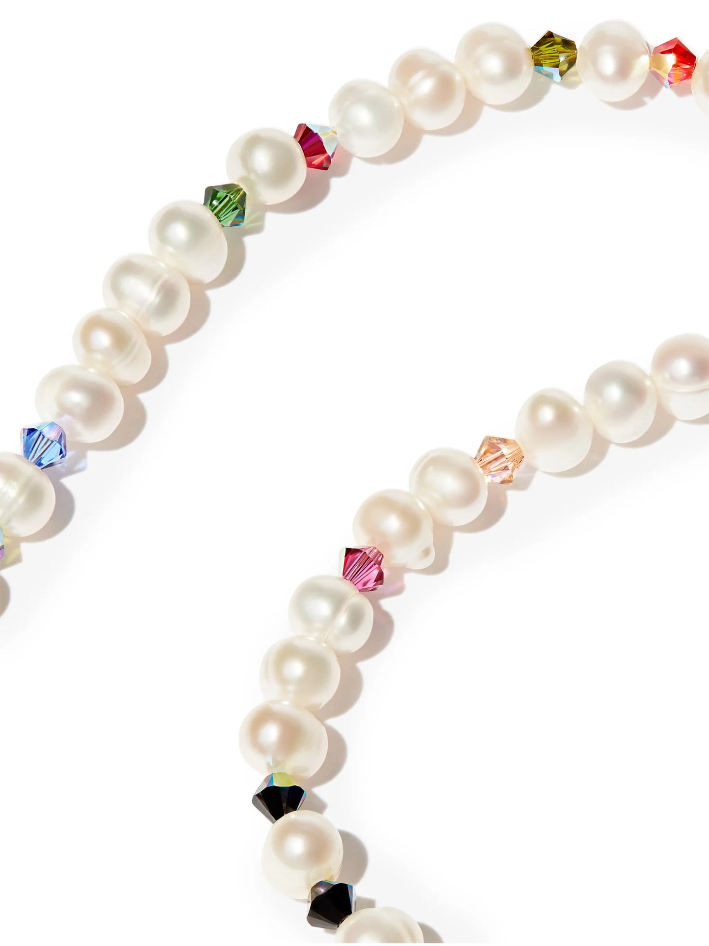pearl and crystal beaded necklace