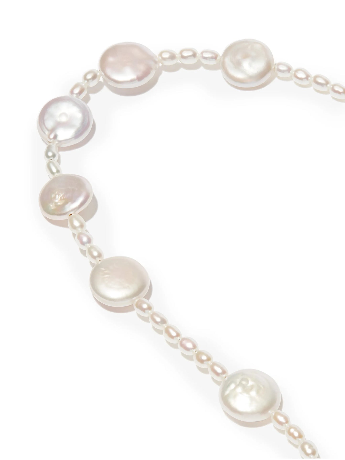 pearl flat bead necklace