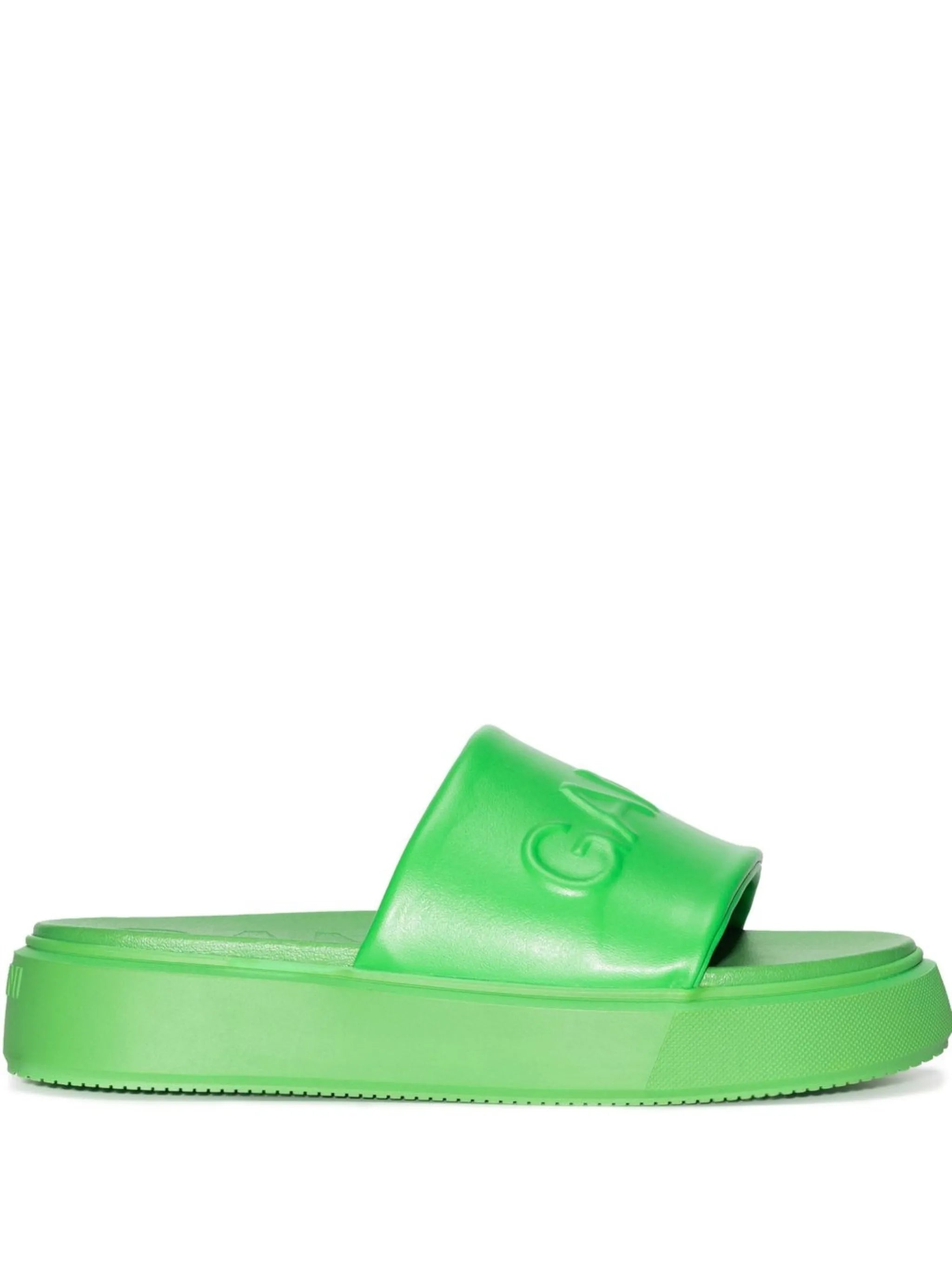 logo-embossed slide sandals
