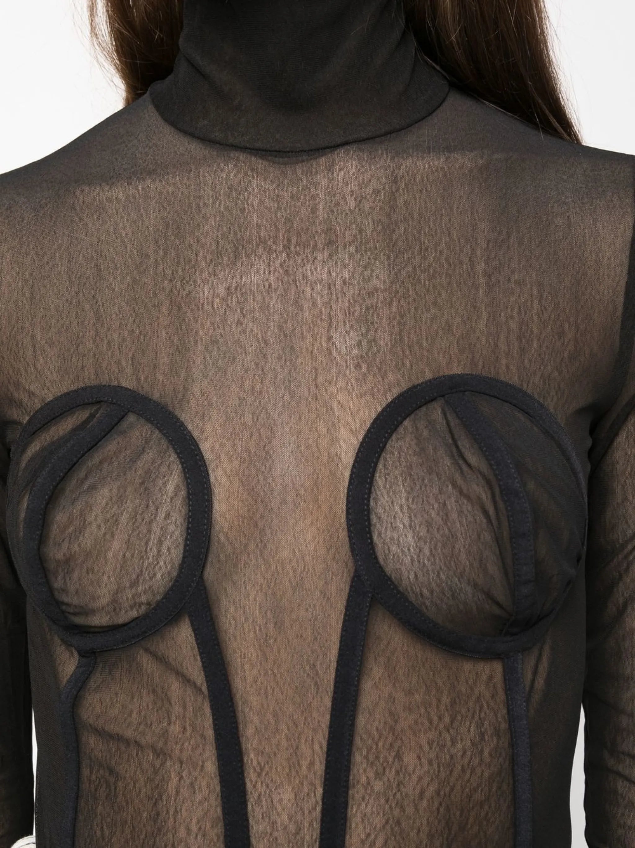high neck mesh top