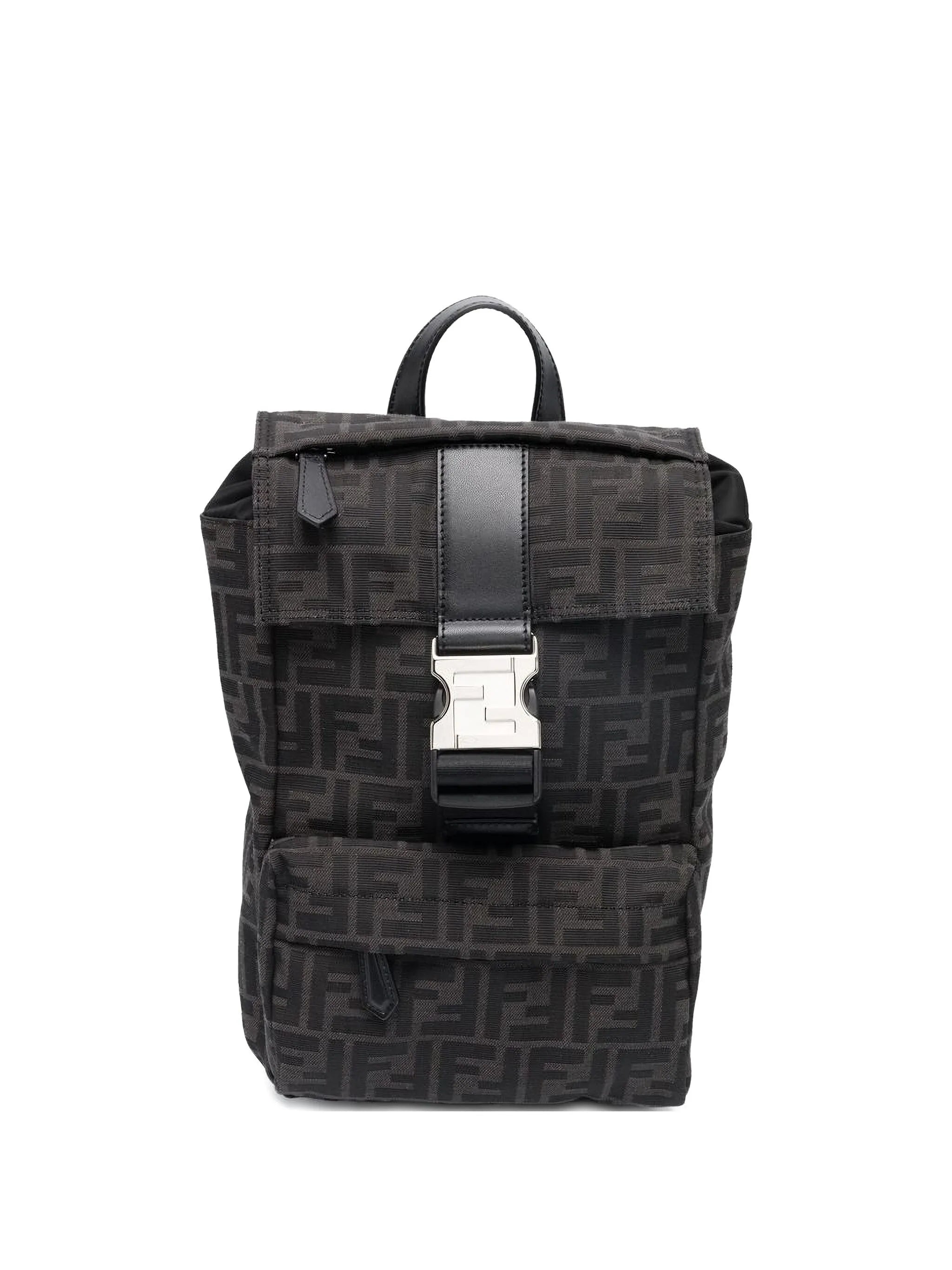 monogram logo-print backpack