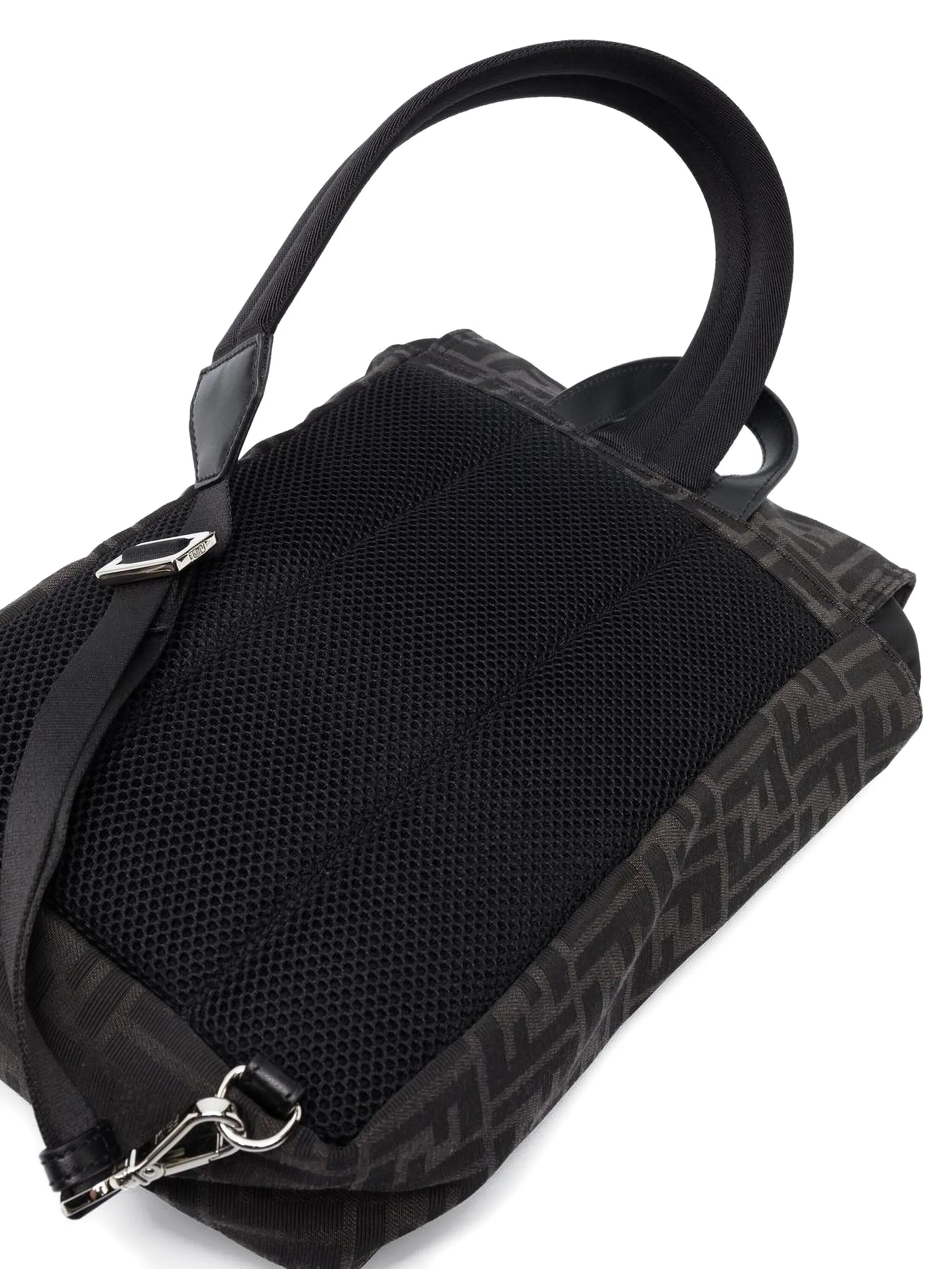 monogram logo-print backpack