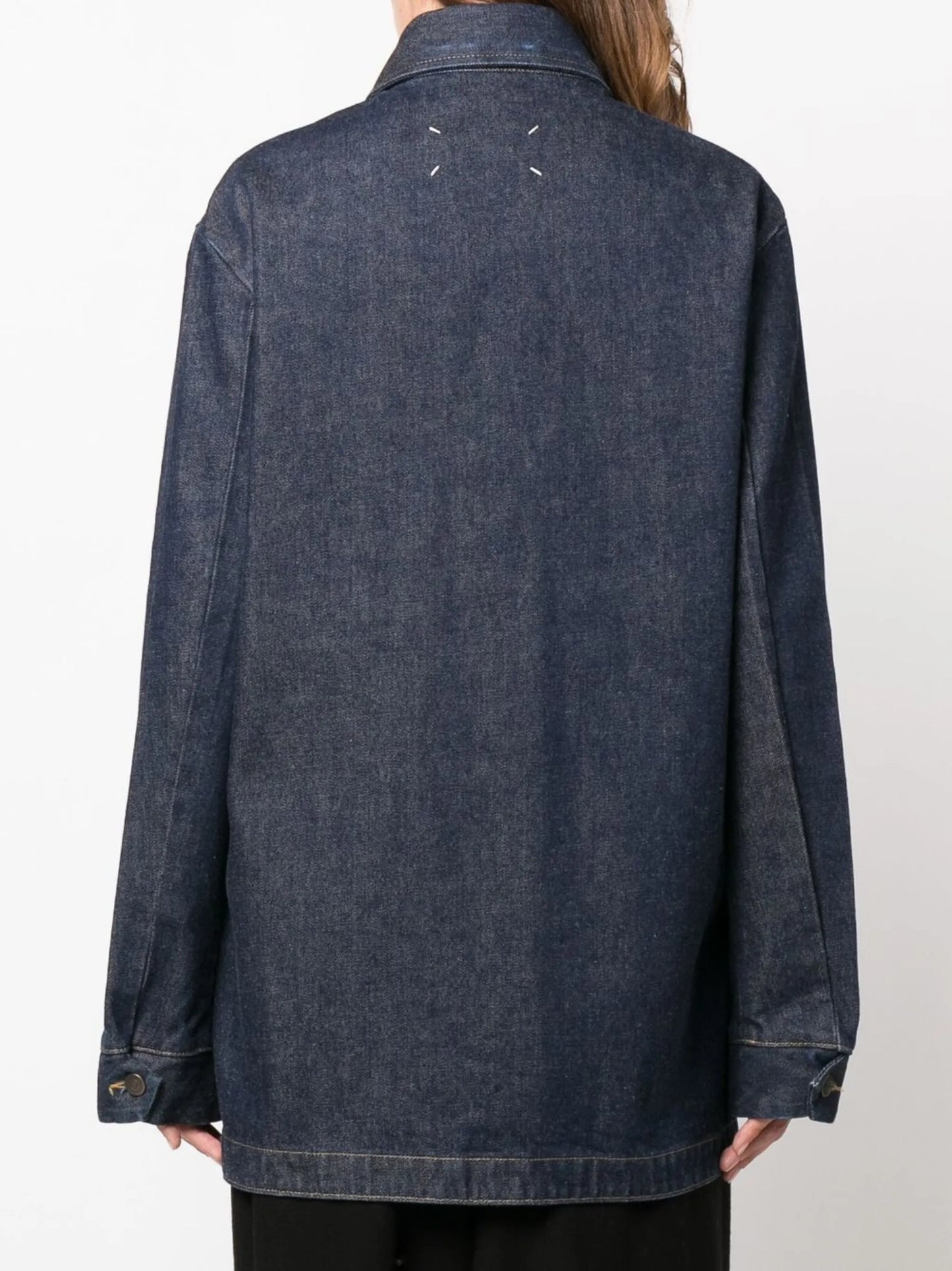 contrast-stitch denim jacket