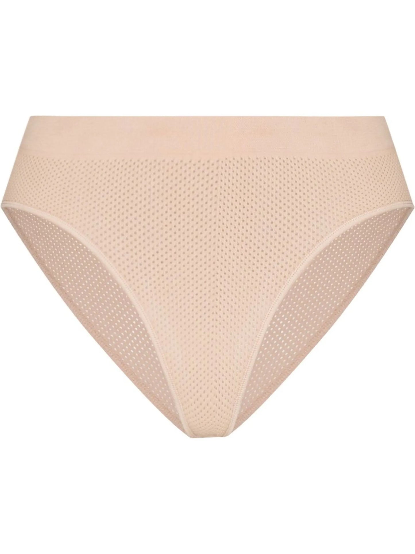 high-waisted mesh-panel briefs