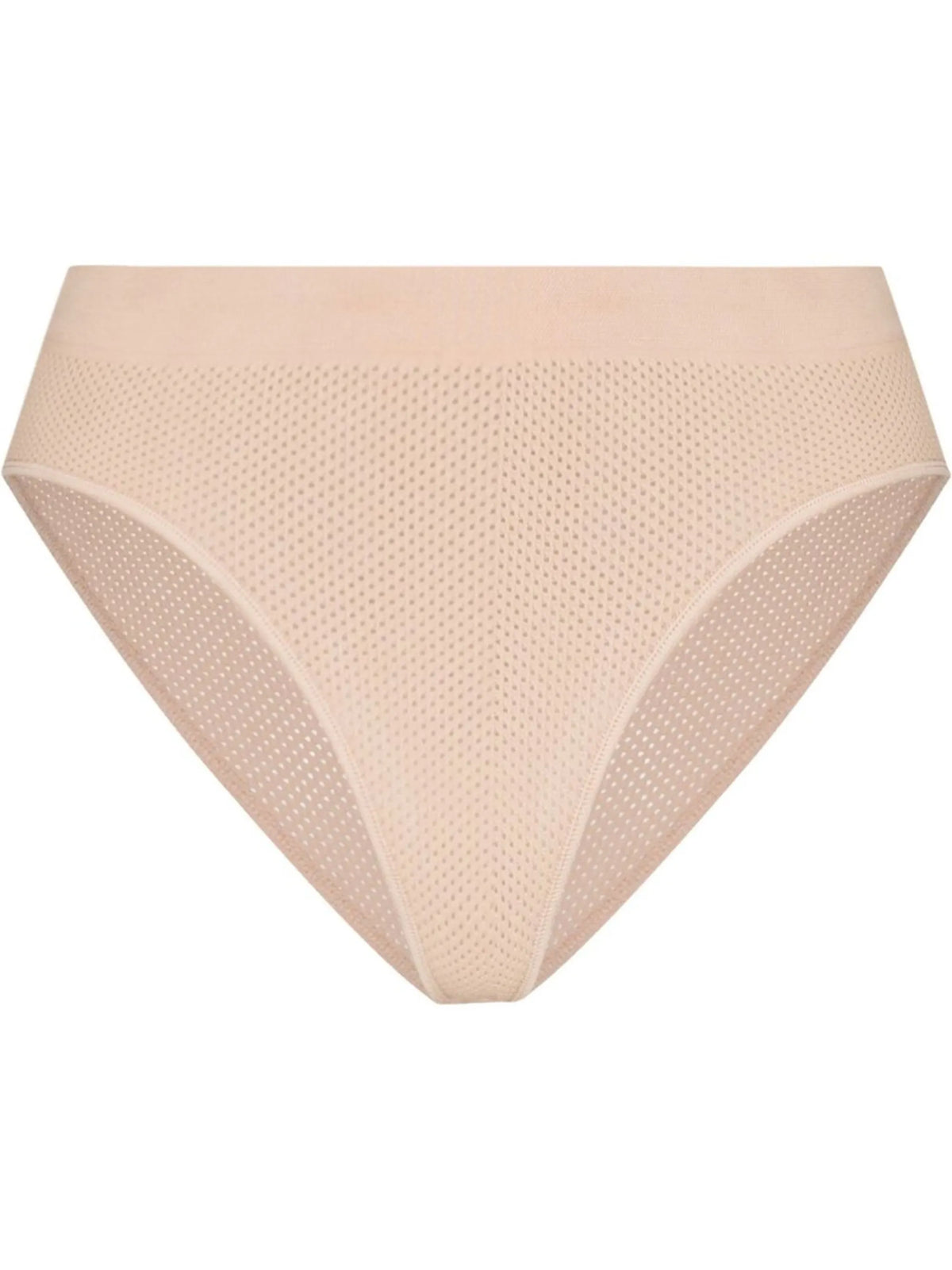 high-waisted mesh-panel briefs