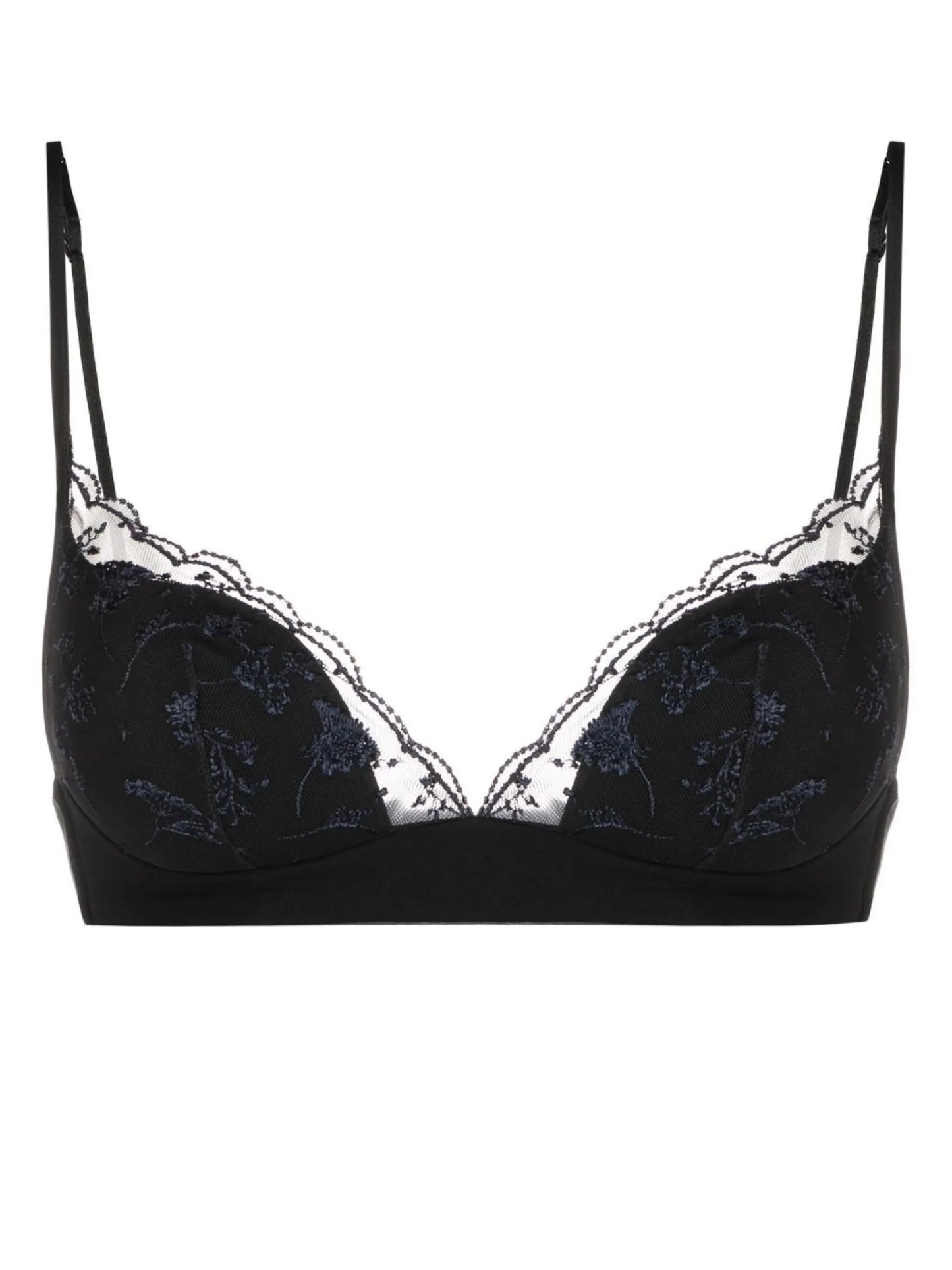 Midnight Botanica wireless tulle bralette