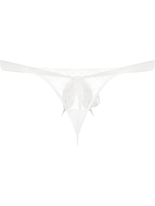 Cadeau lace-trim thong