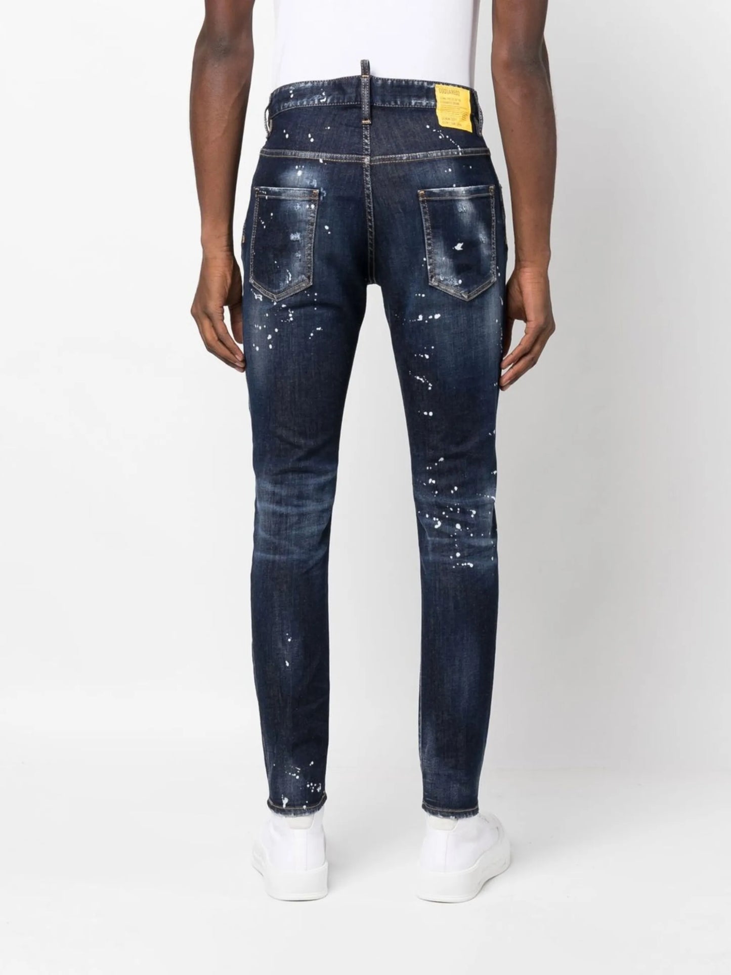 distressed skinny-fit jeans