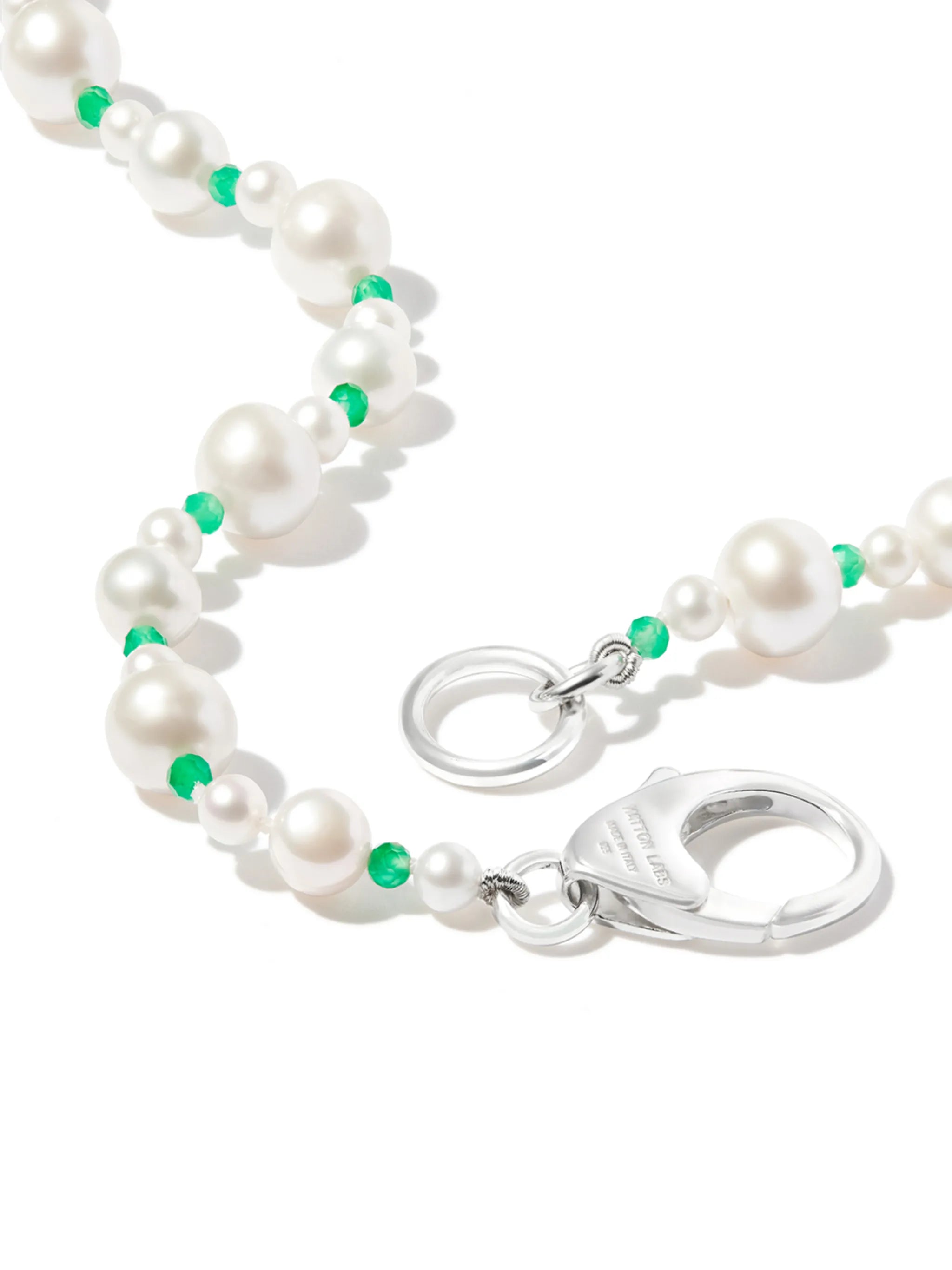 sterling silver Pebbles pearl and bead necklace