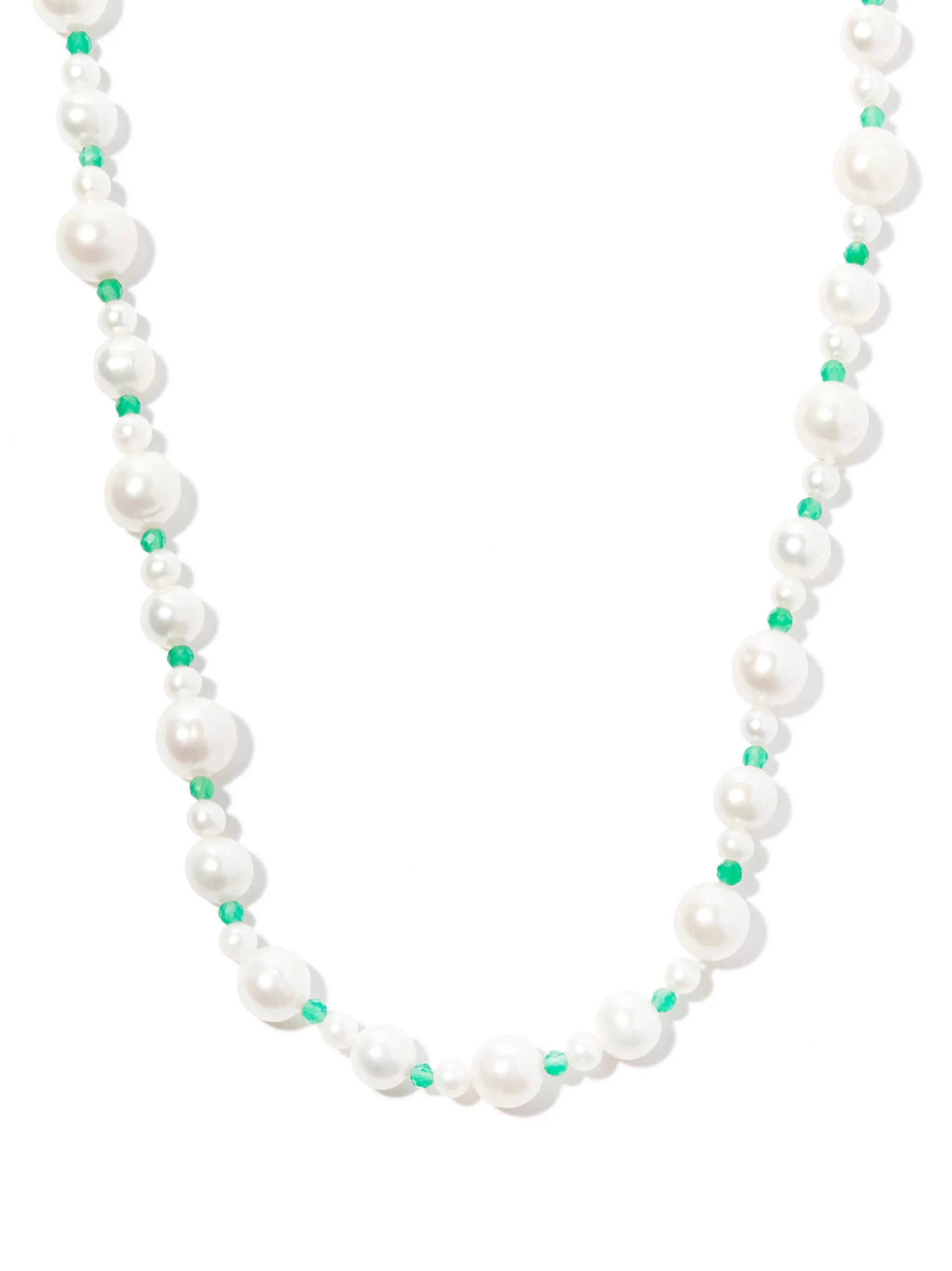 sterling silver Pebbles pearl and bead necklace