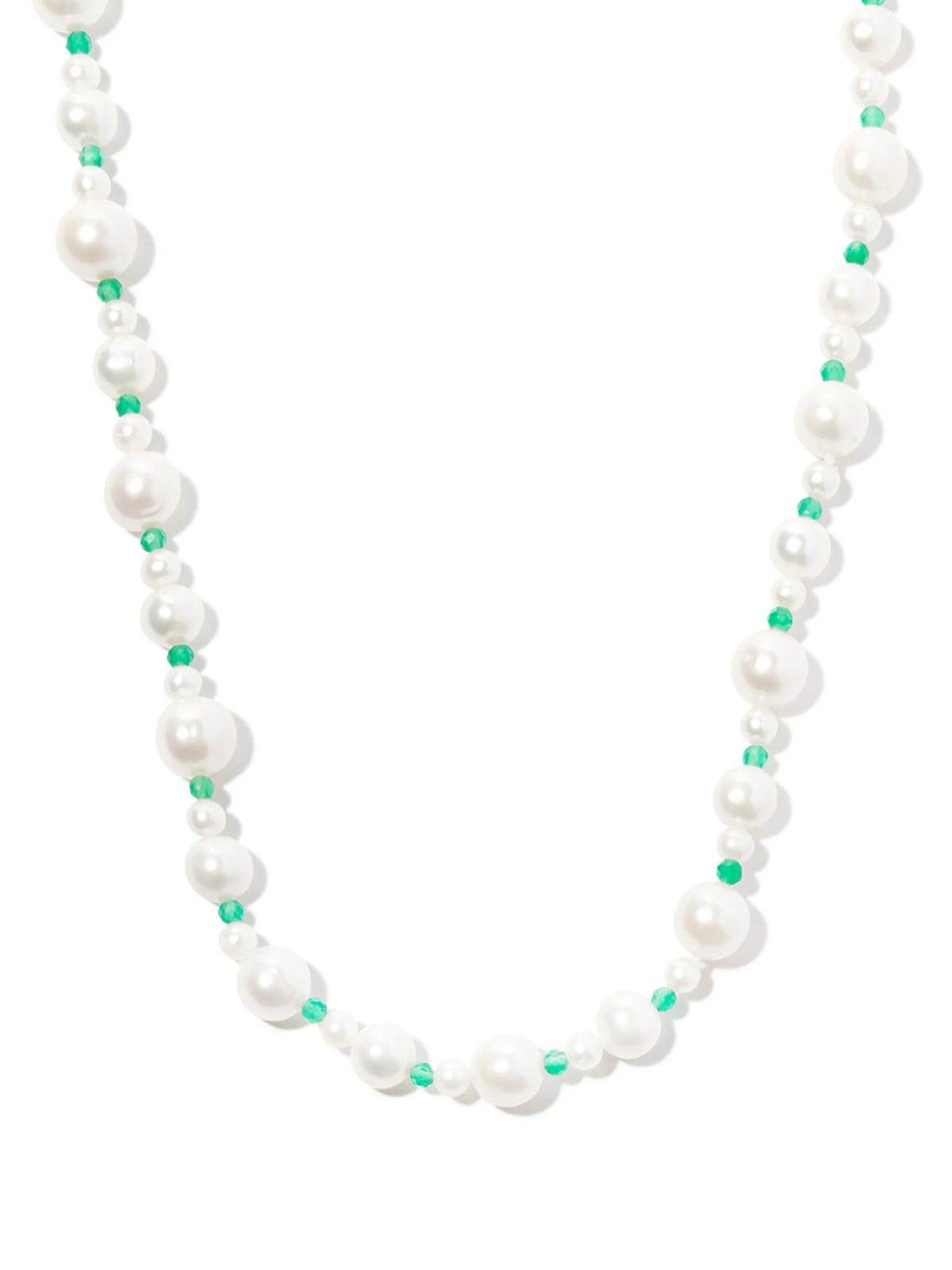 sterling silver Pebbles pearl and bead necklace