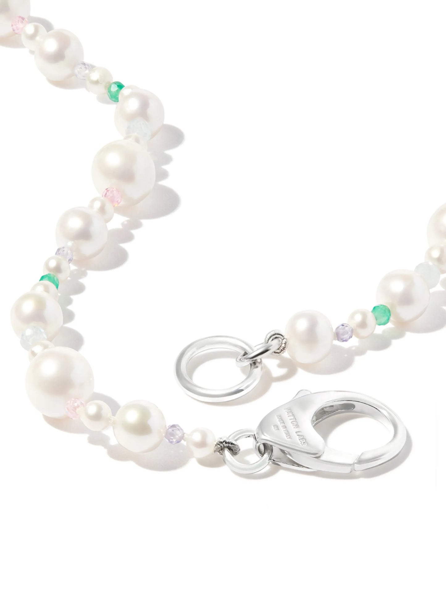 sterling silver pearl and bead necklace
