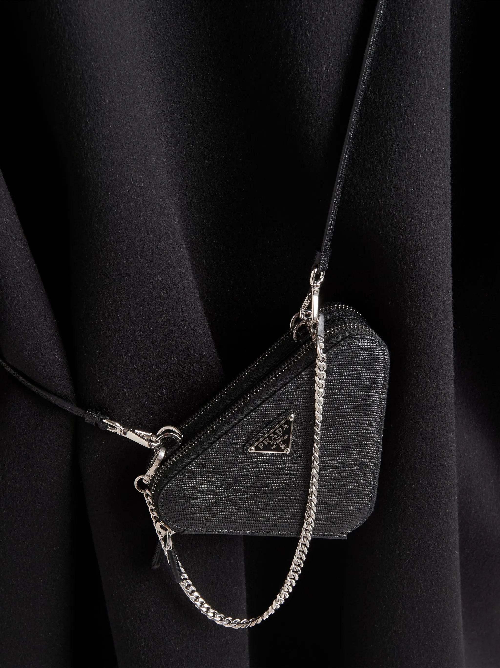 saffiano leather mini pouch