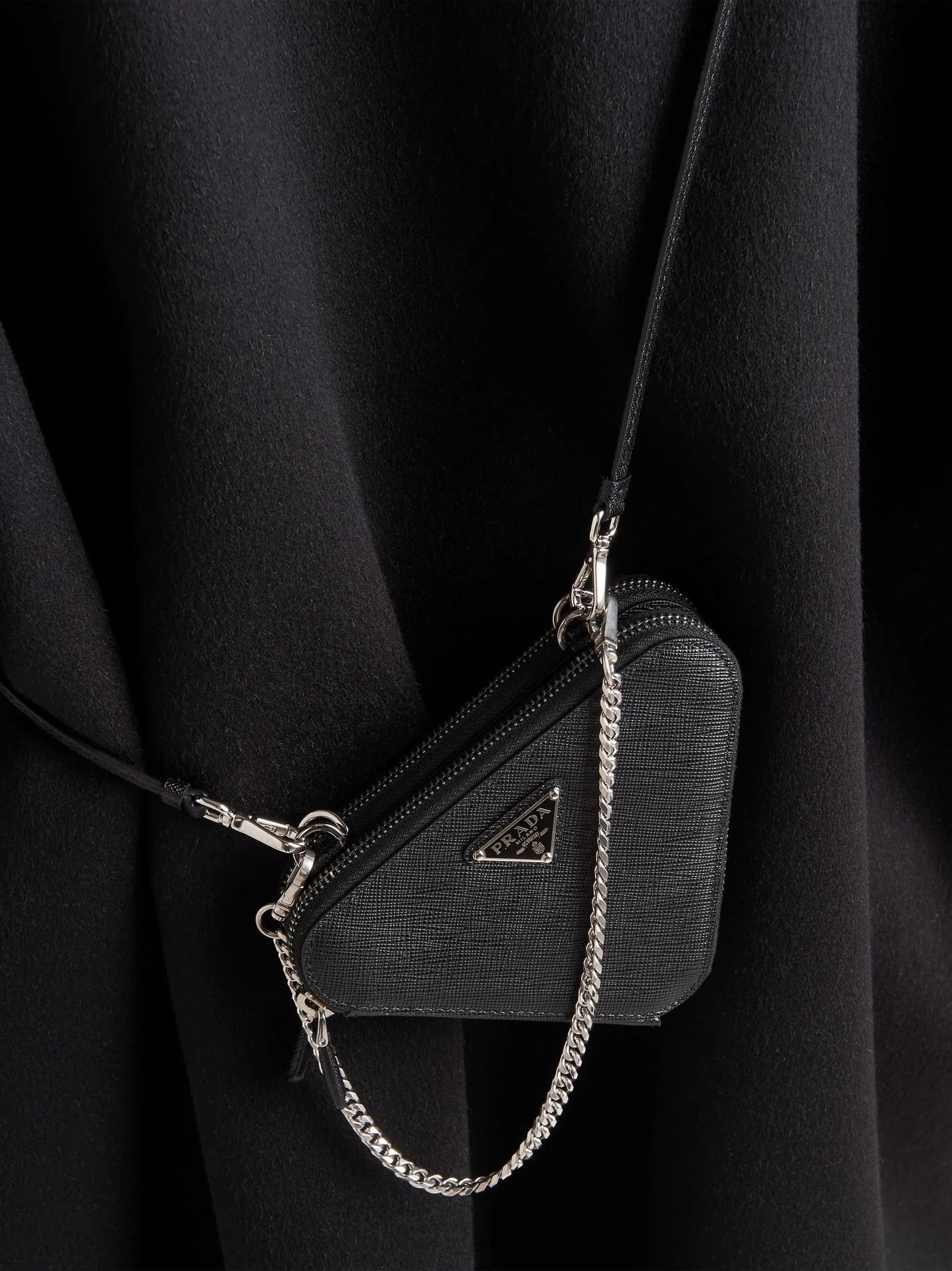 saffiano leather mini pouch