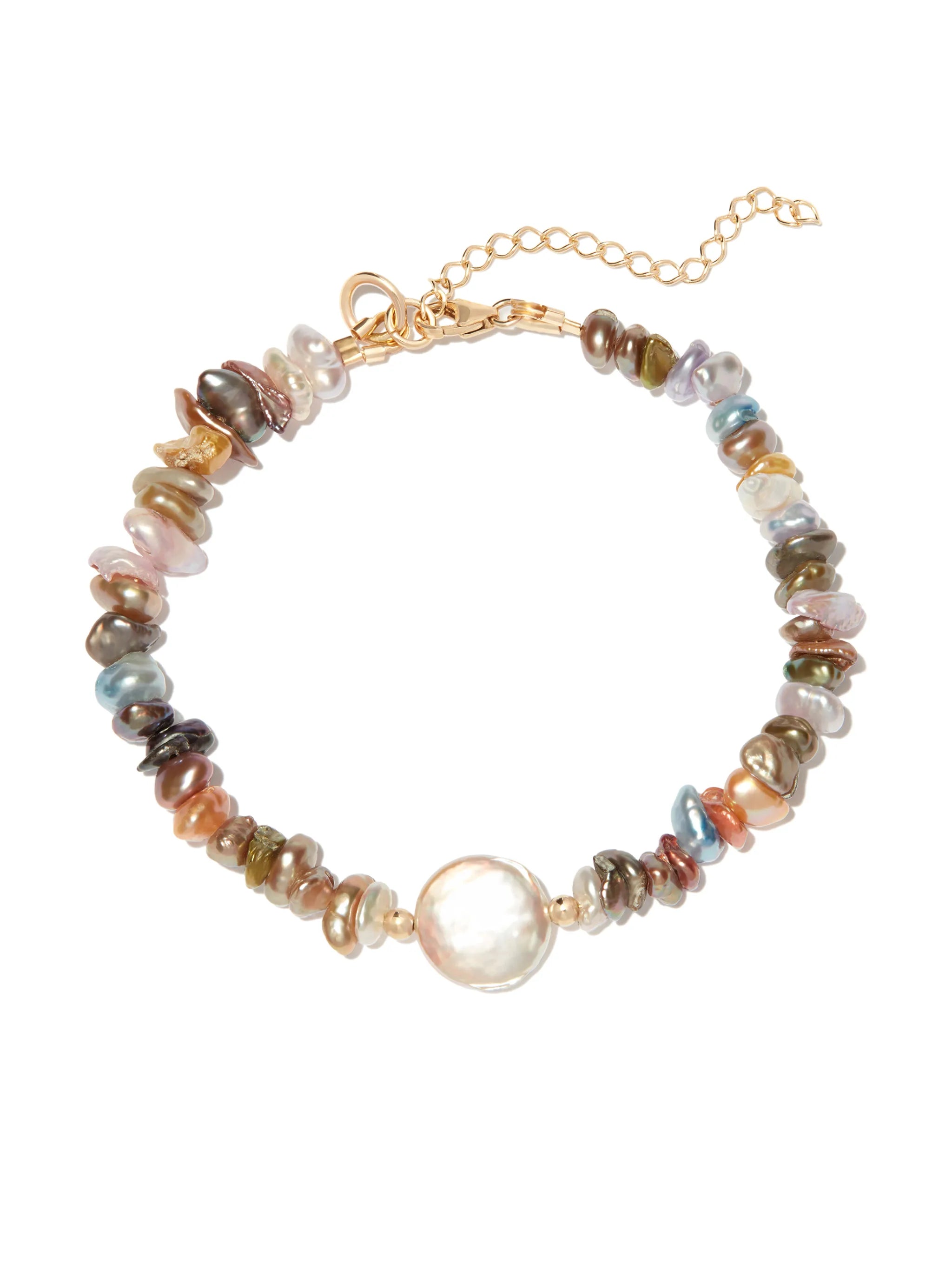 rainbow pearl beaded bracelet