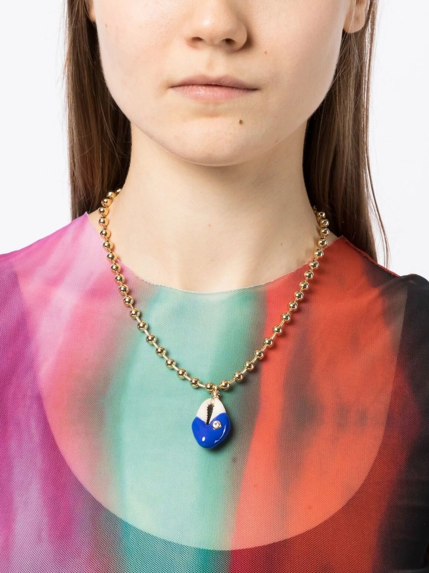 Chase shell-pendant necklace