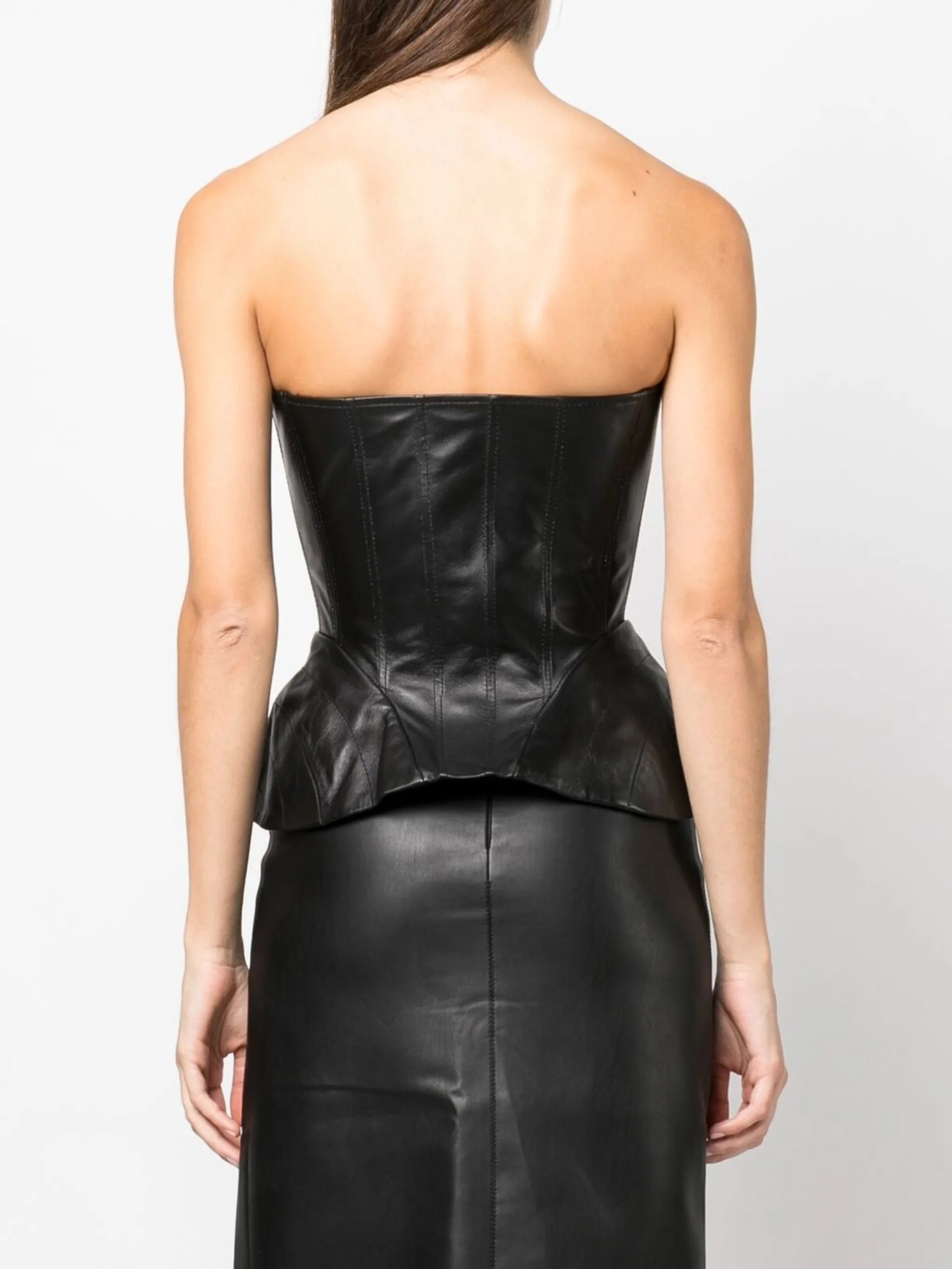zip-front corset top