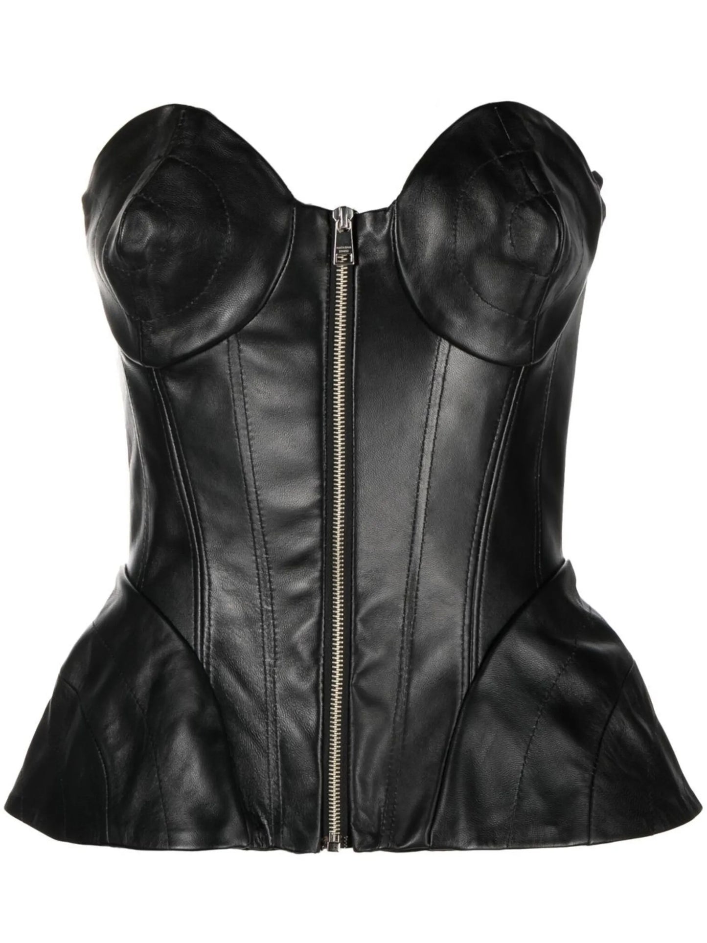 zip-front corset top