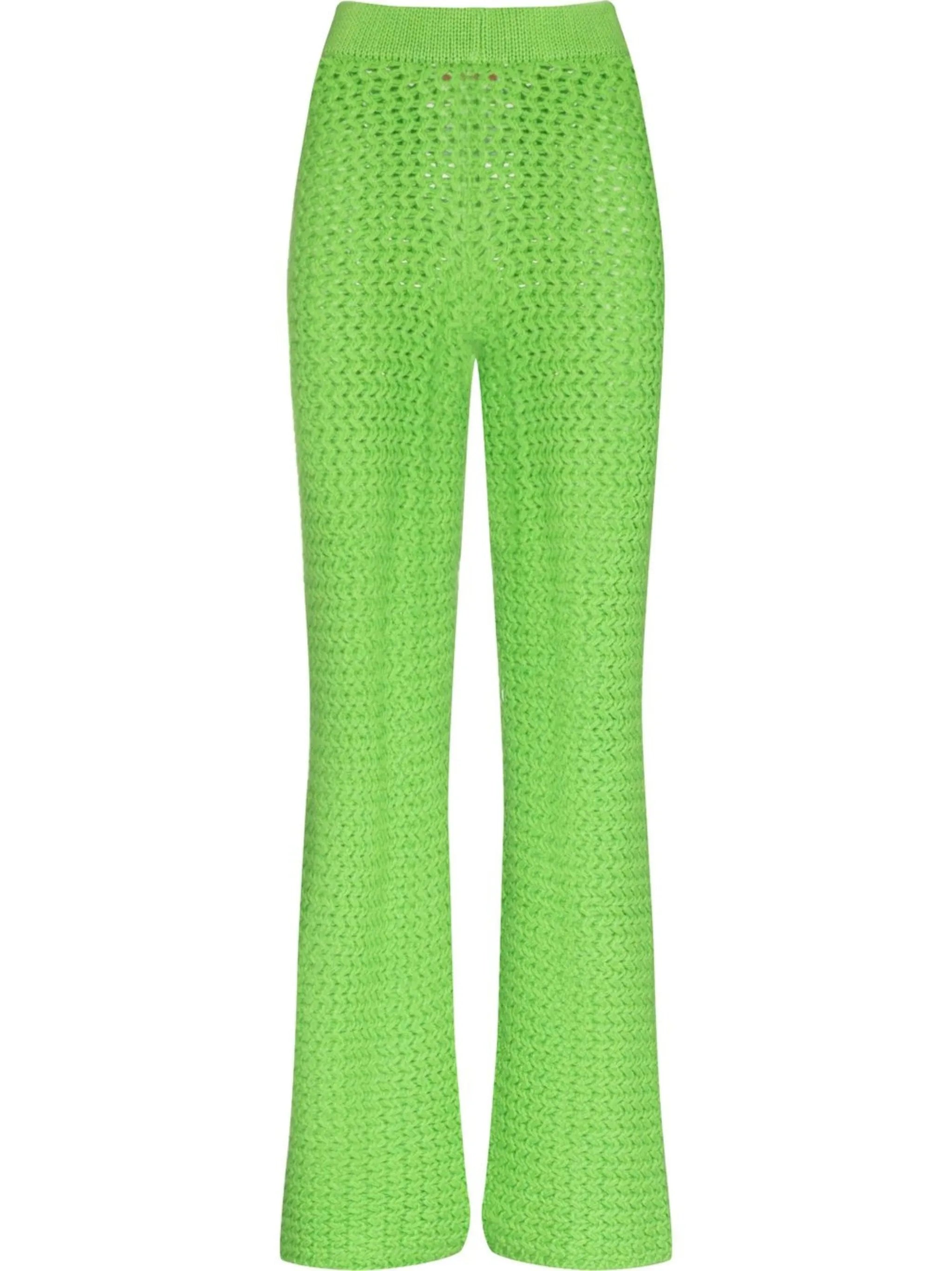 straight-leg knitted trousers