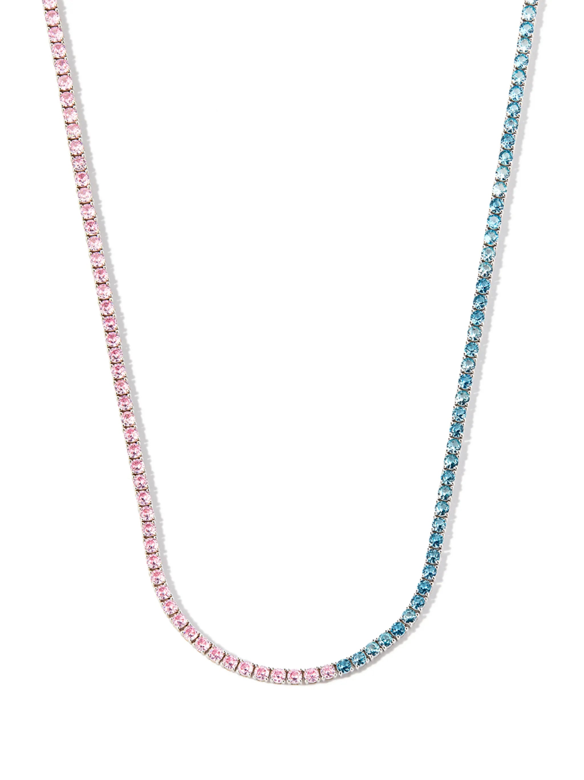 crystal-embellished tennis necklace