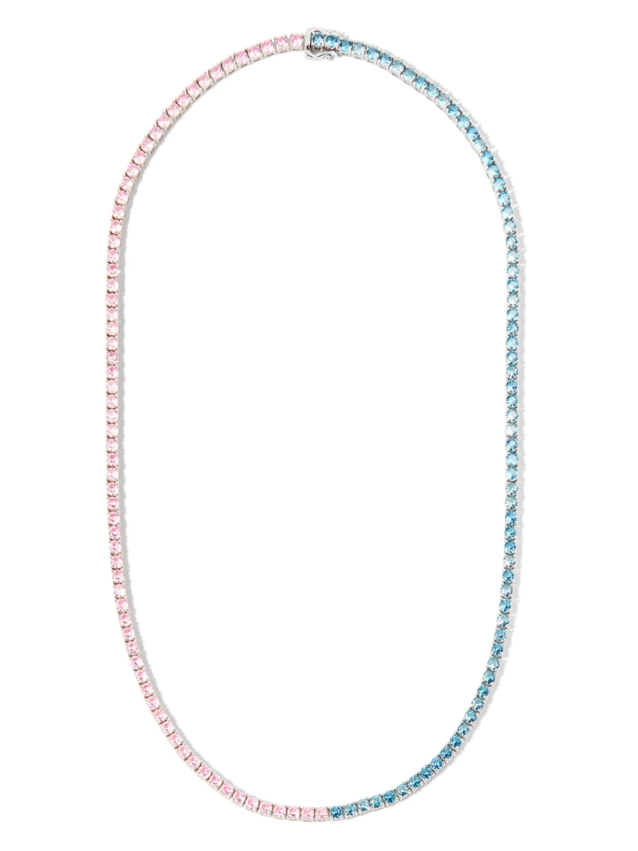 crystal-embellished tennis necklace