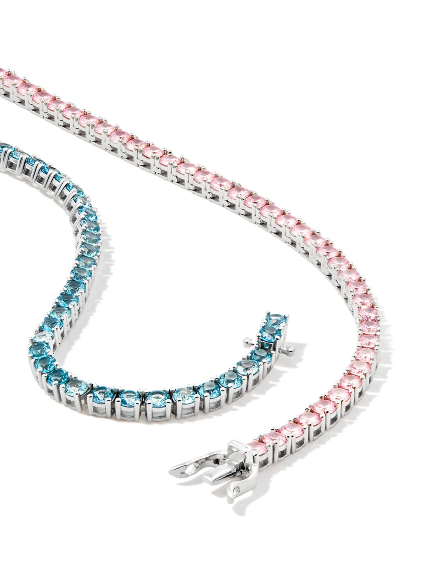 crystal-embellished tennis necklace