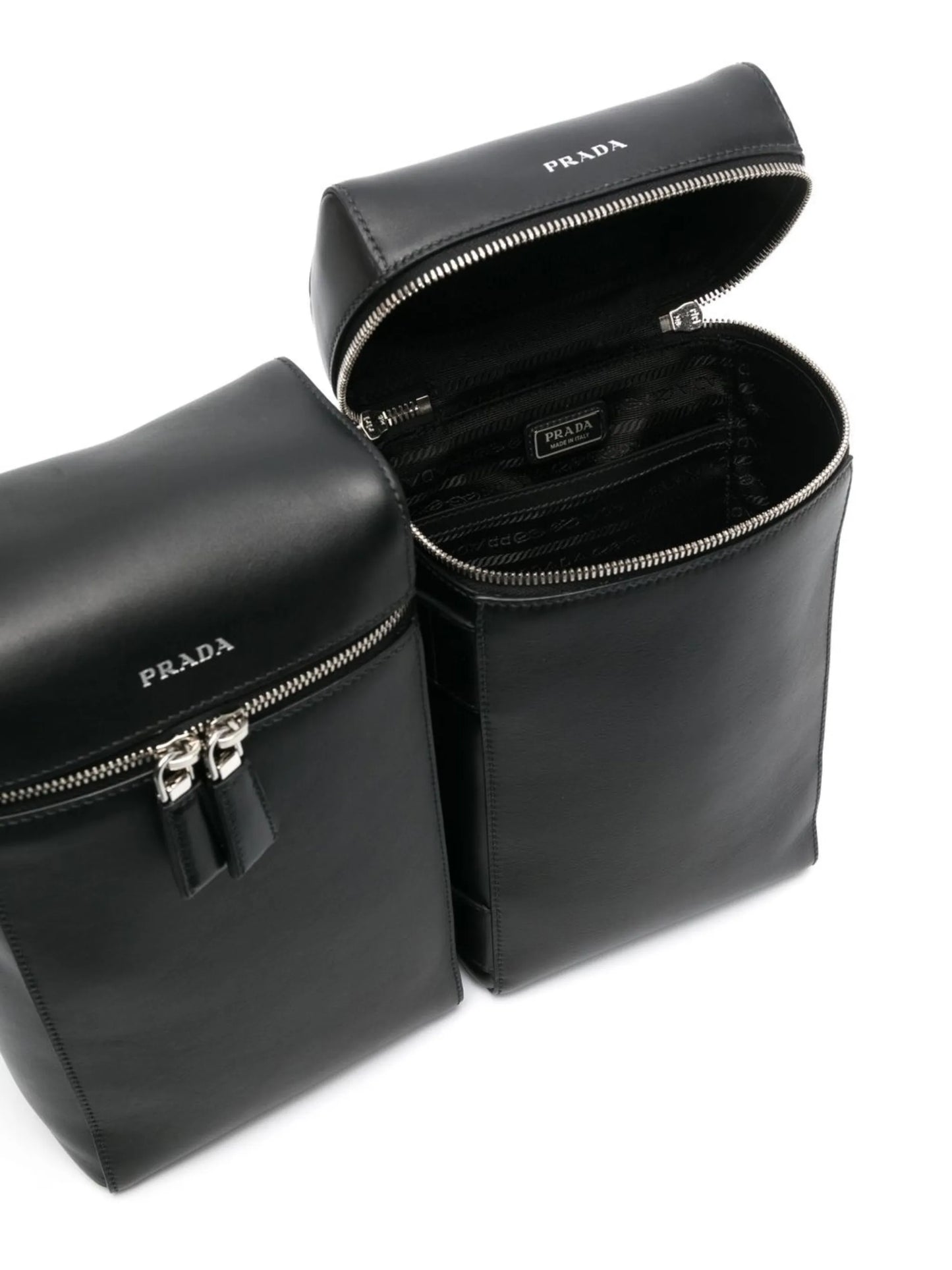 Double leather backpack