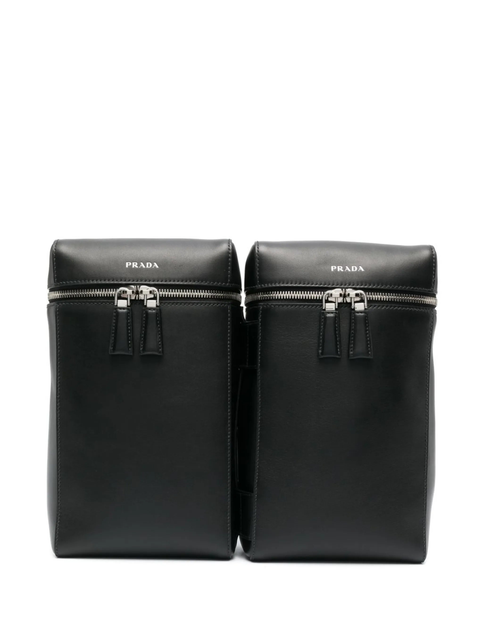 Double leather backpack