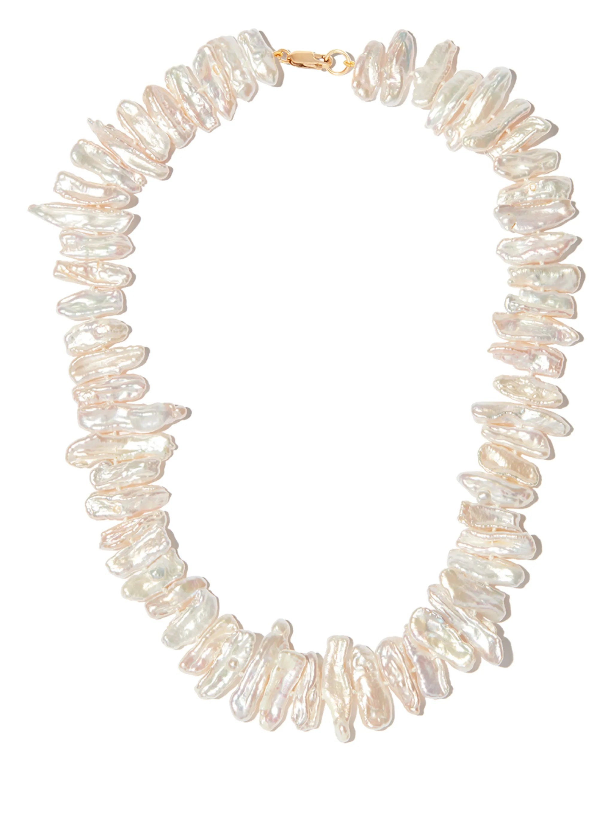 pearl wide choker necklace