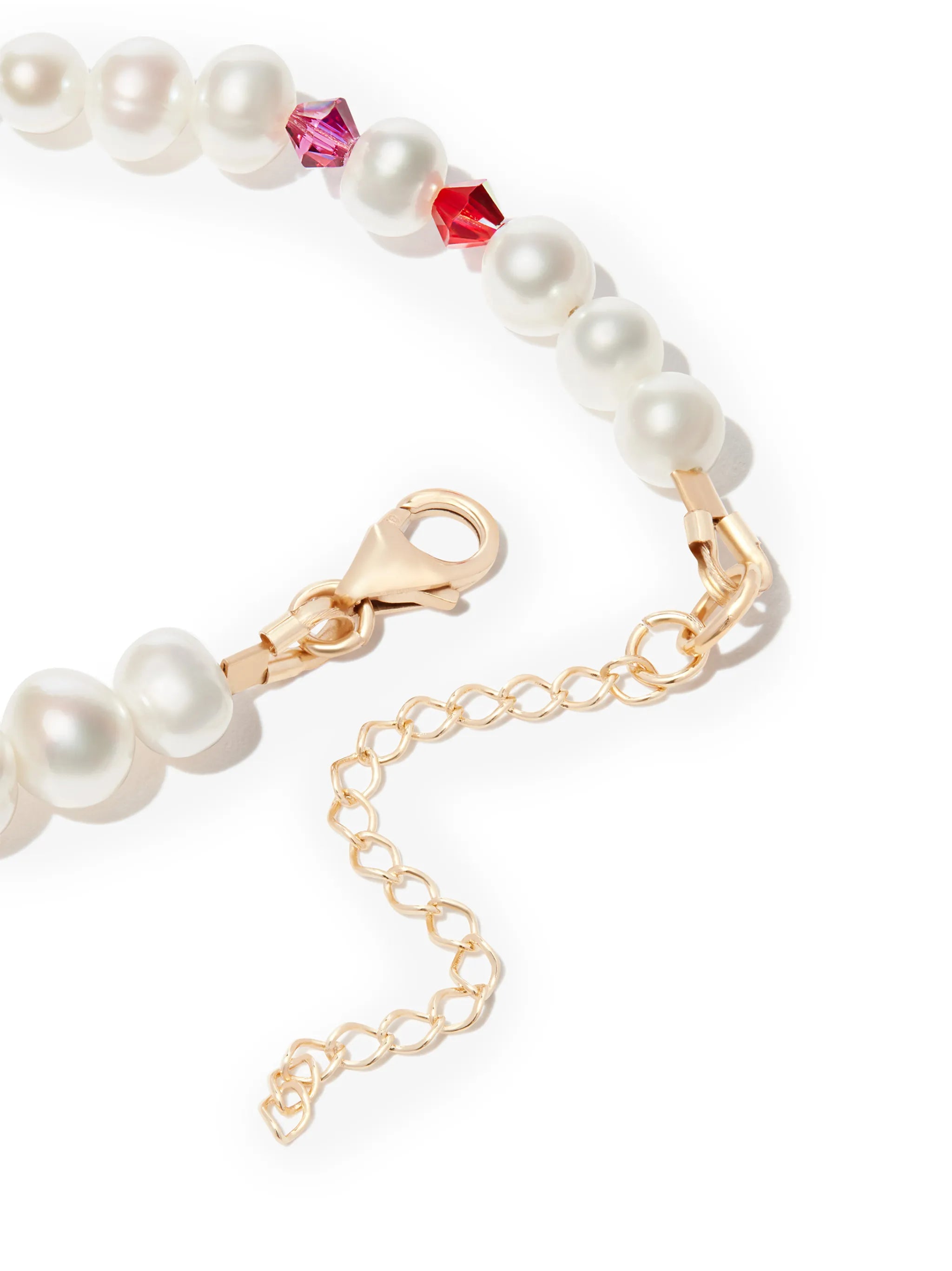 pearl and crystal beaded bracelet