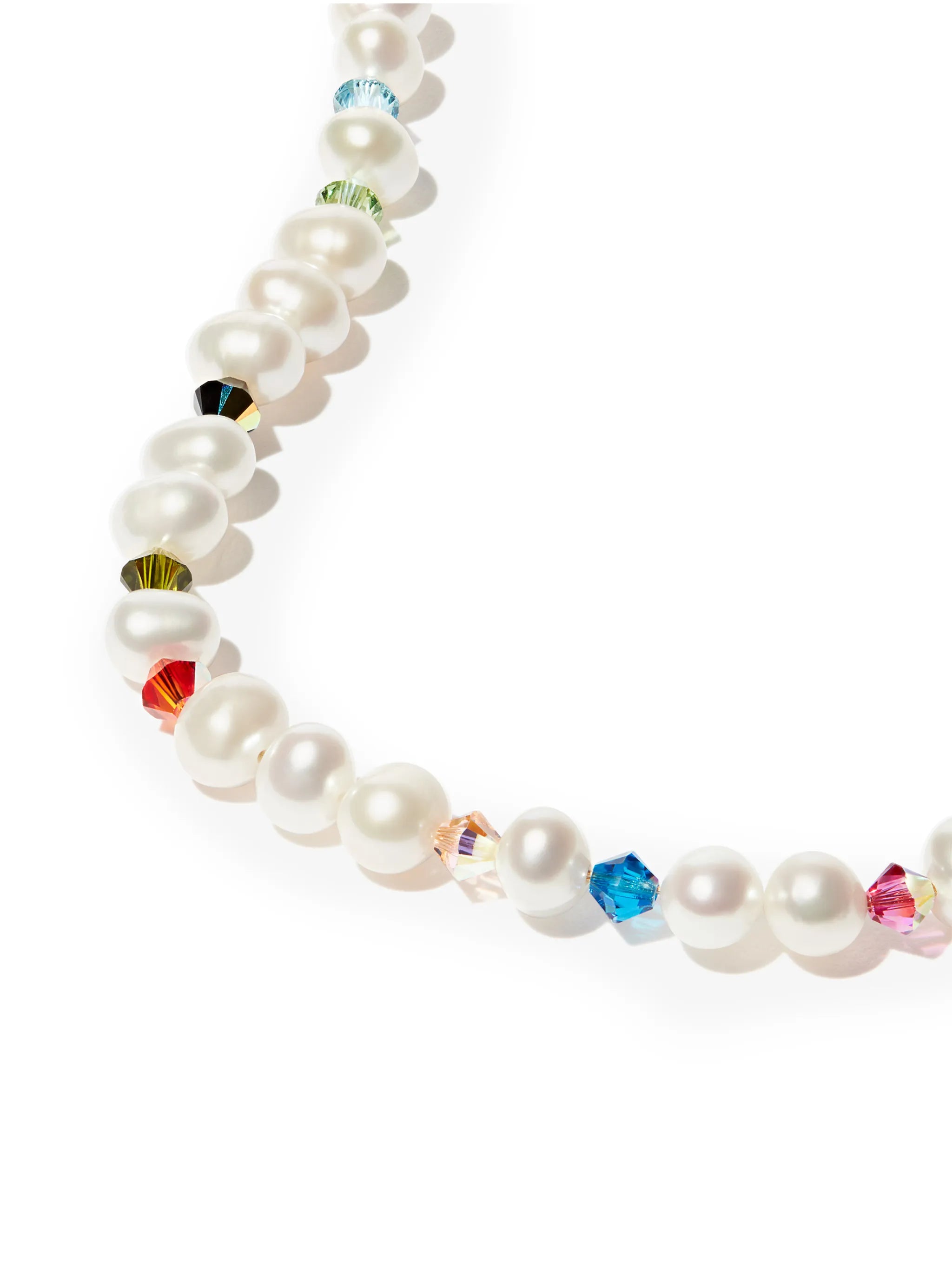 pearl and crystal beaded bracelet