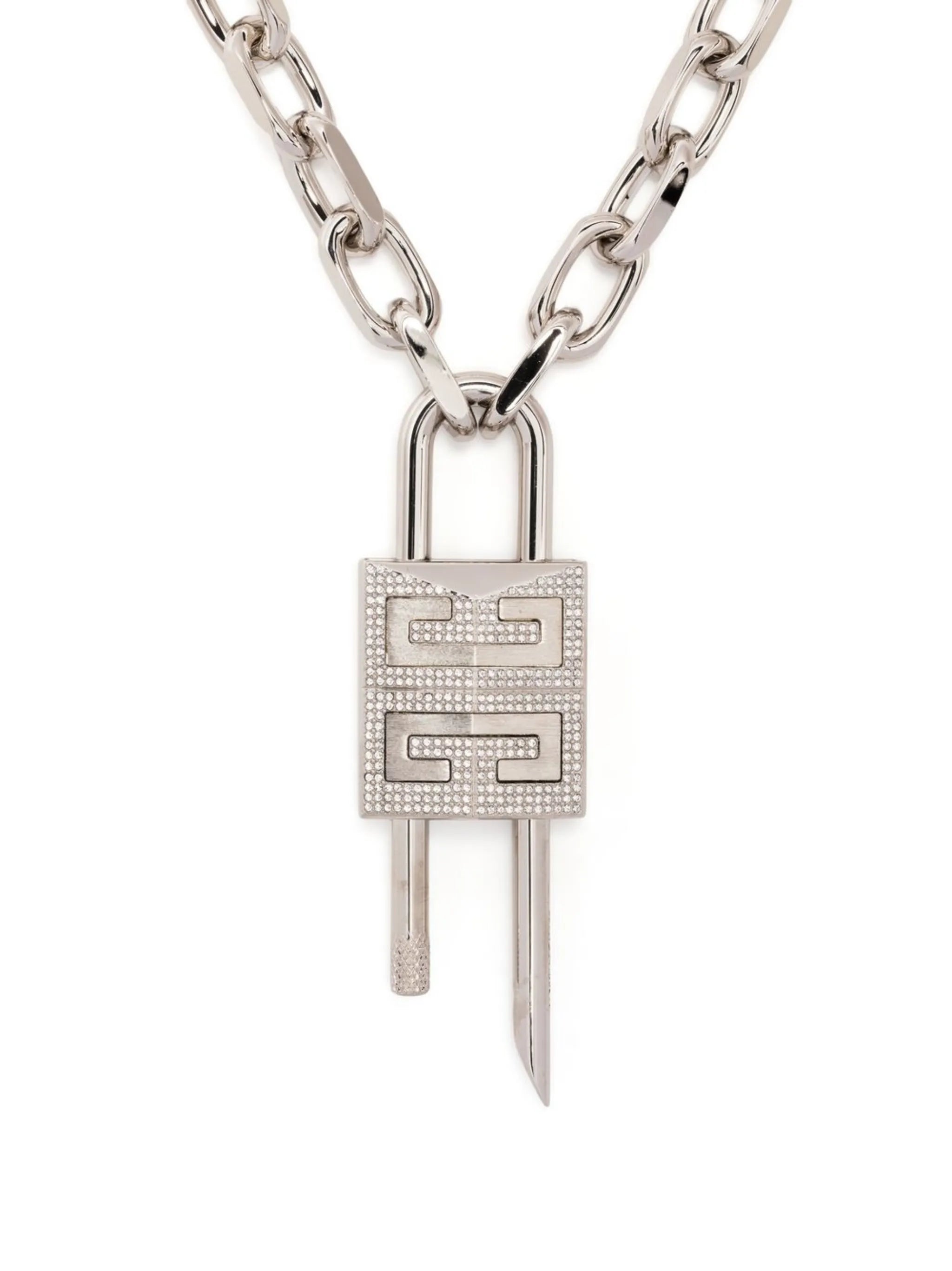 4G logo lock chain necklace