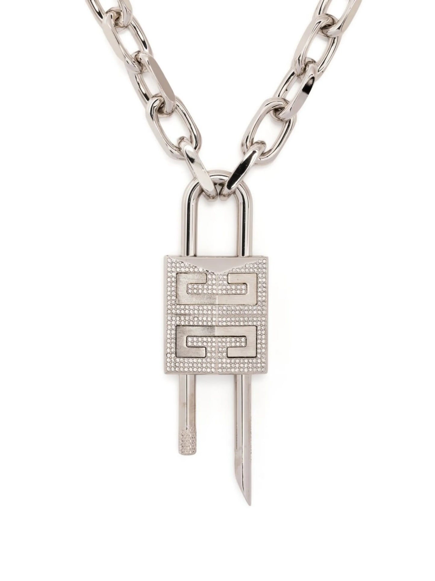 4G logo lock chain necklace