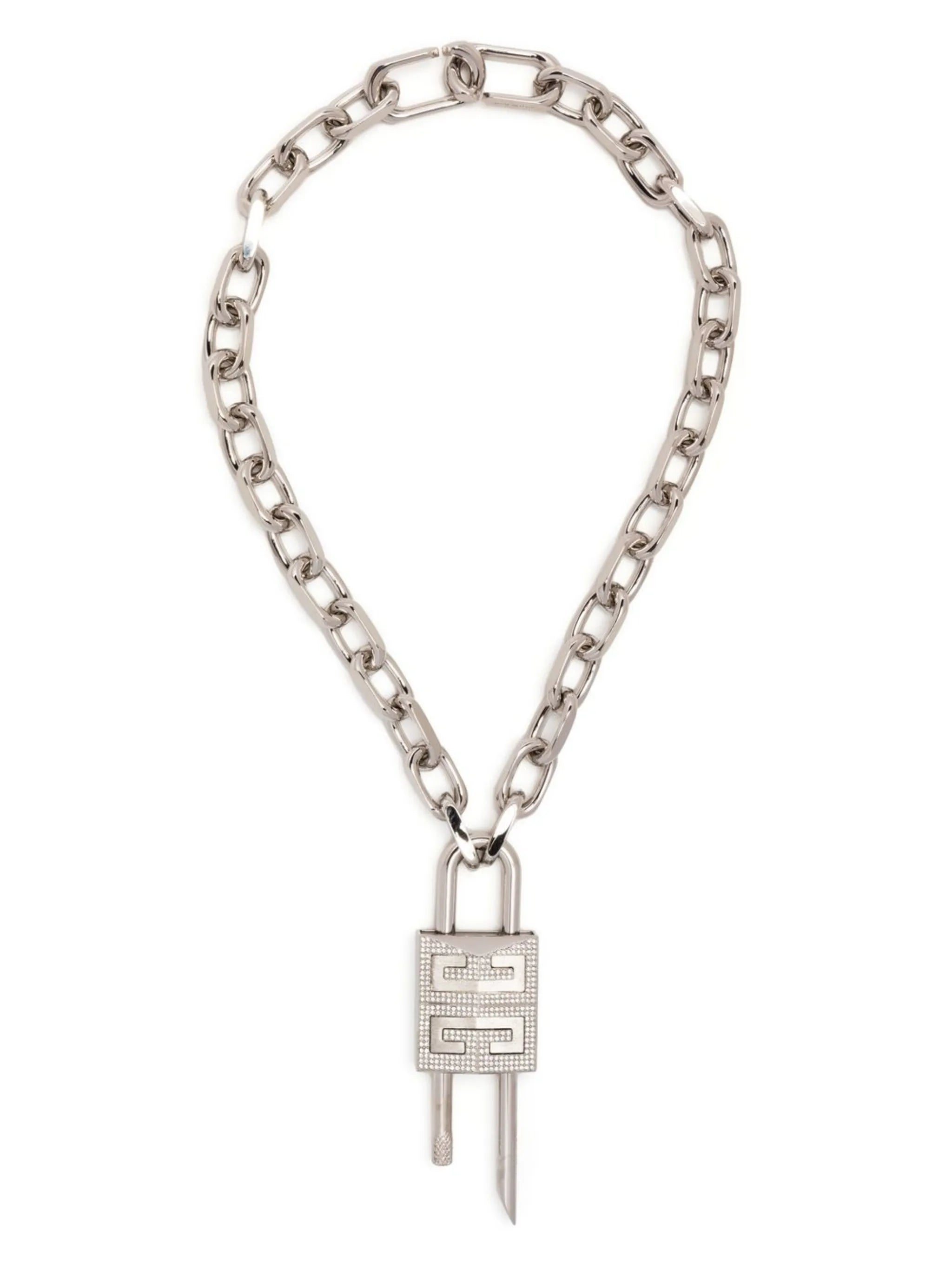 4G logo lock chain necklace