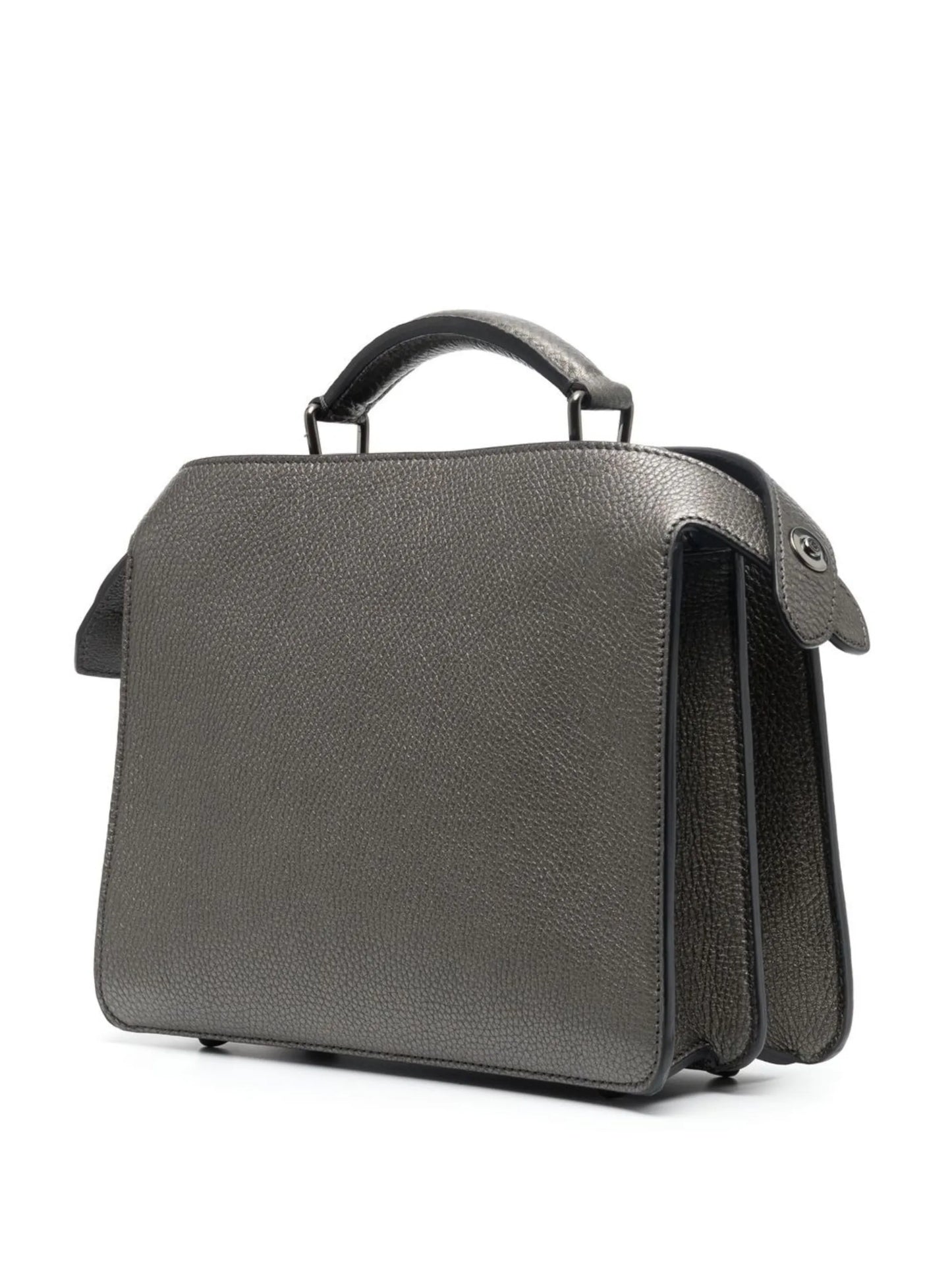 Peekaboo metallic tote bag