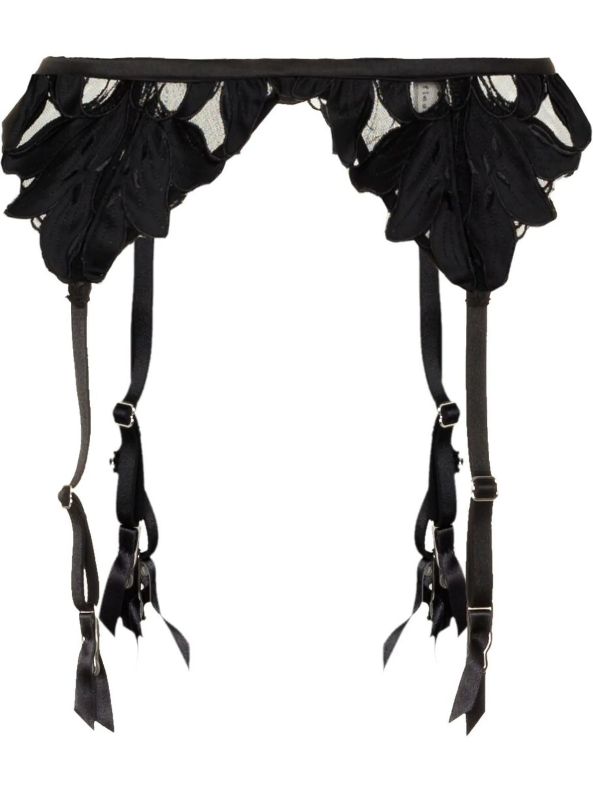 Lily embroidered garter belt