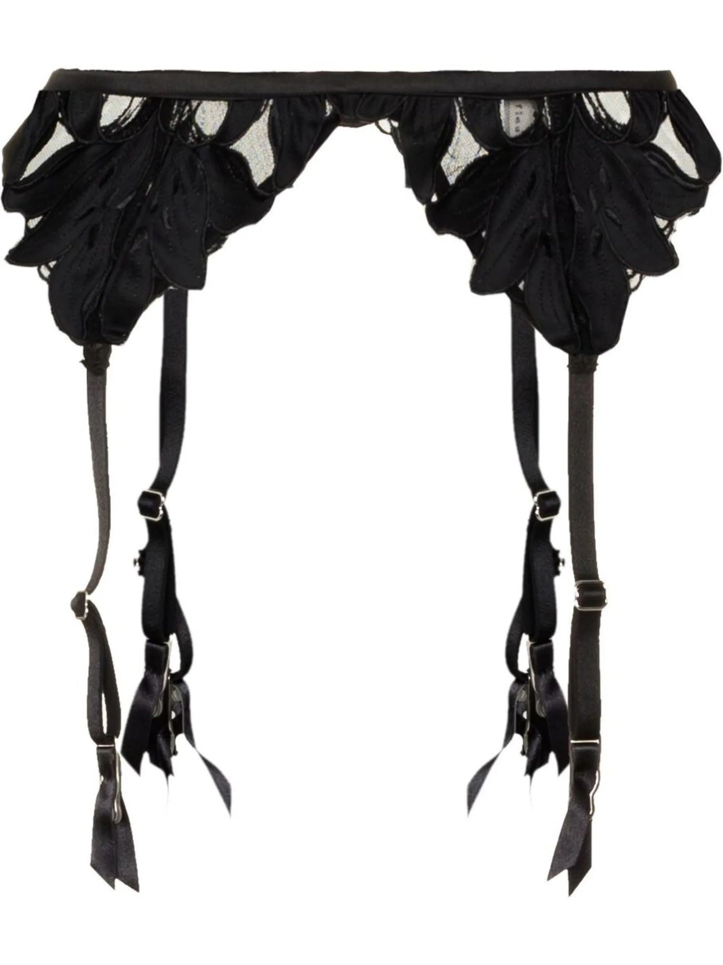 Lily embroidered garter belt