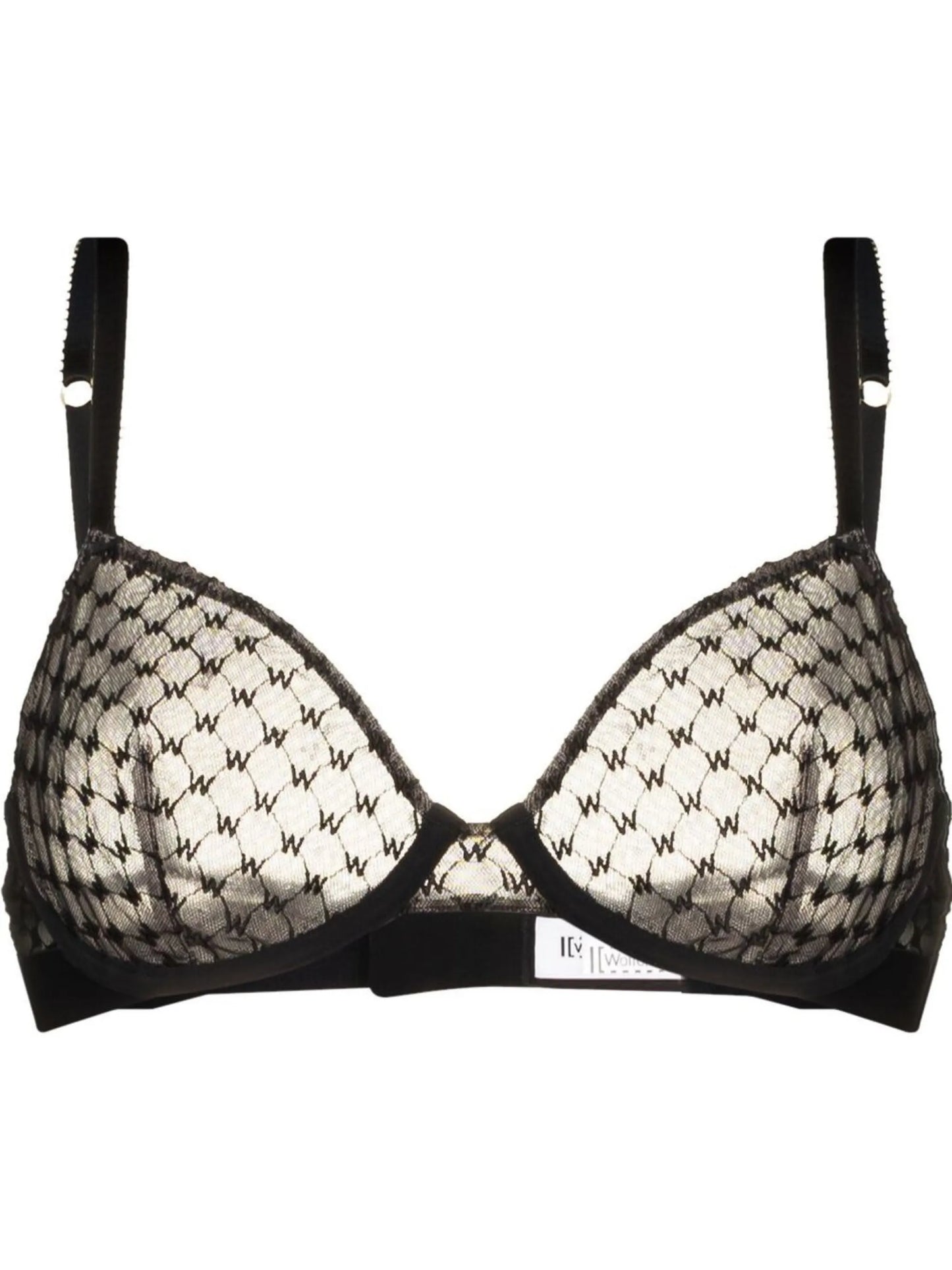 logo-embroidered underwired bra