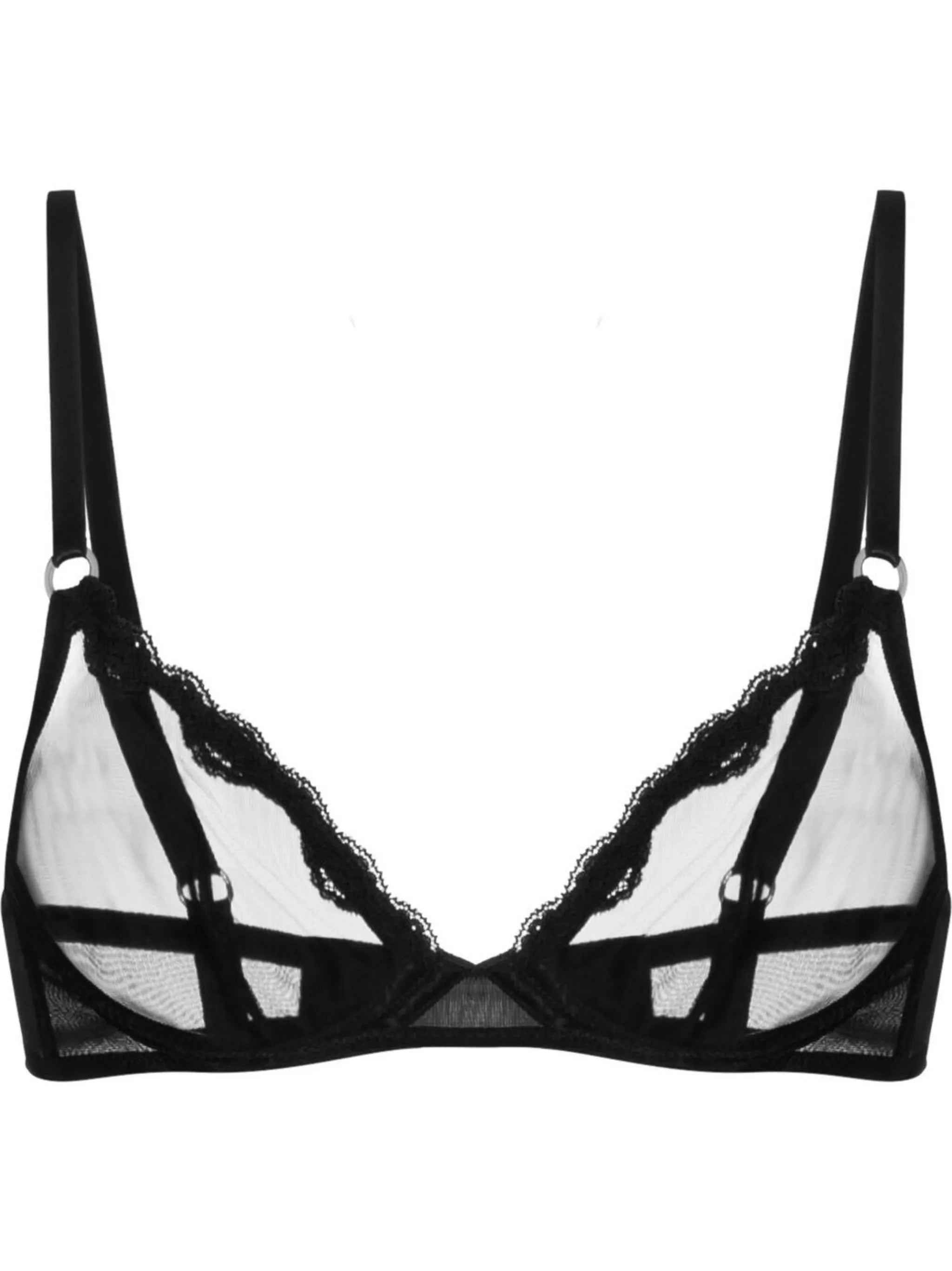 sheer tulle demi bra