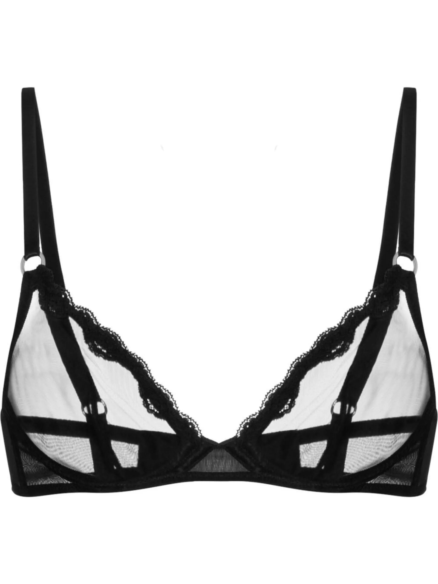 sheer tulle demi bra