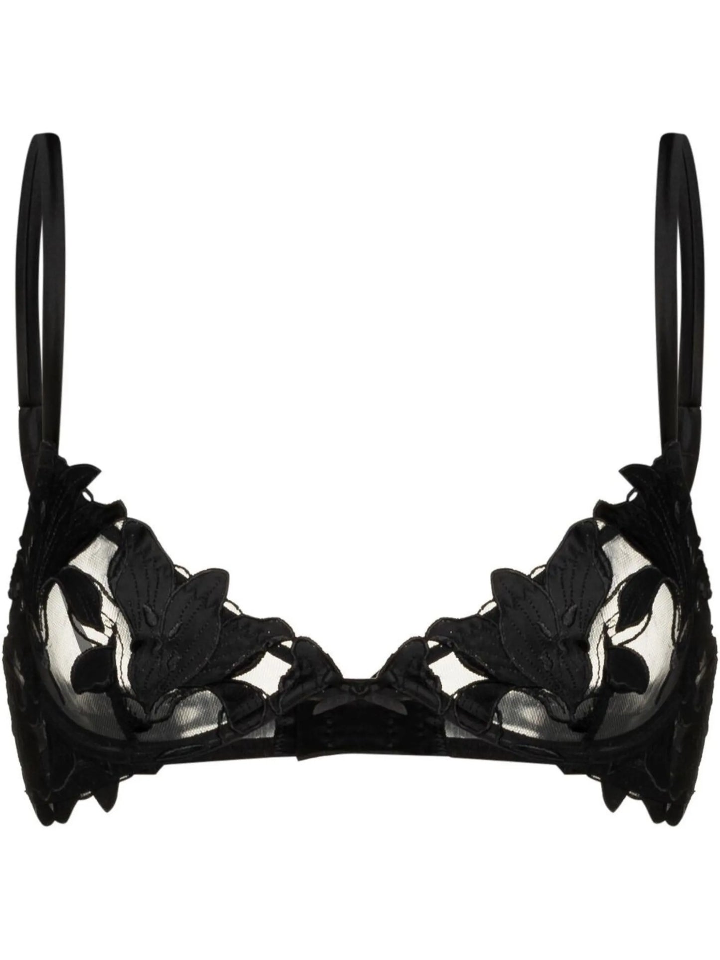 Lily embroidered plunge demi-bra