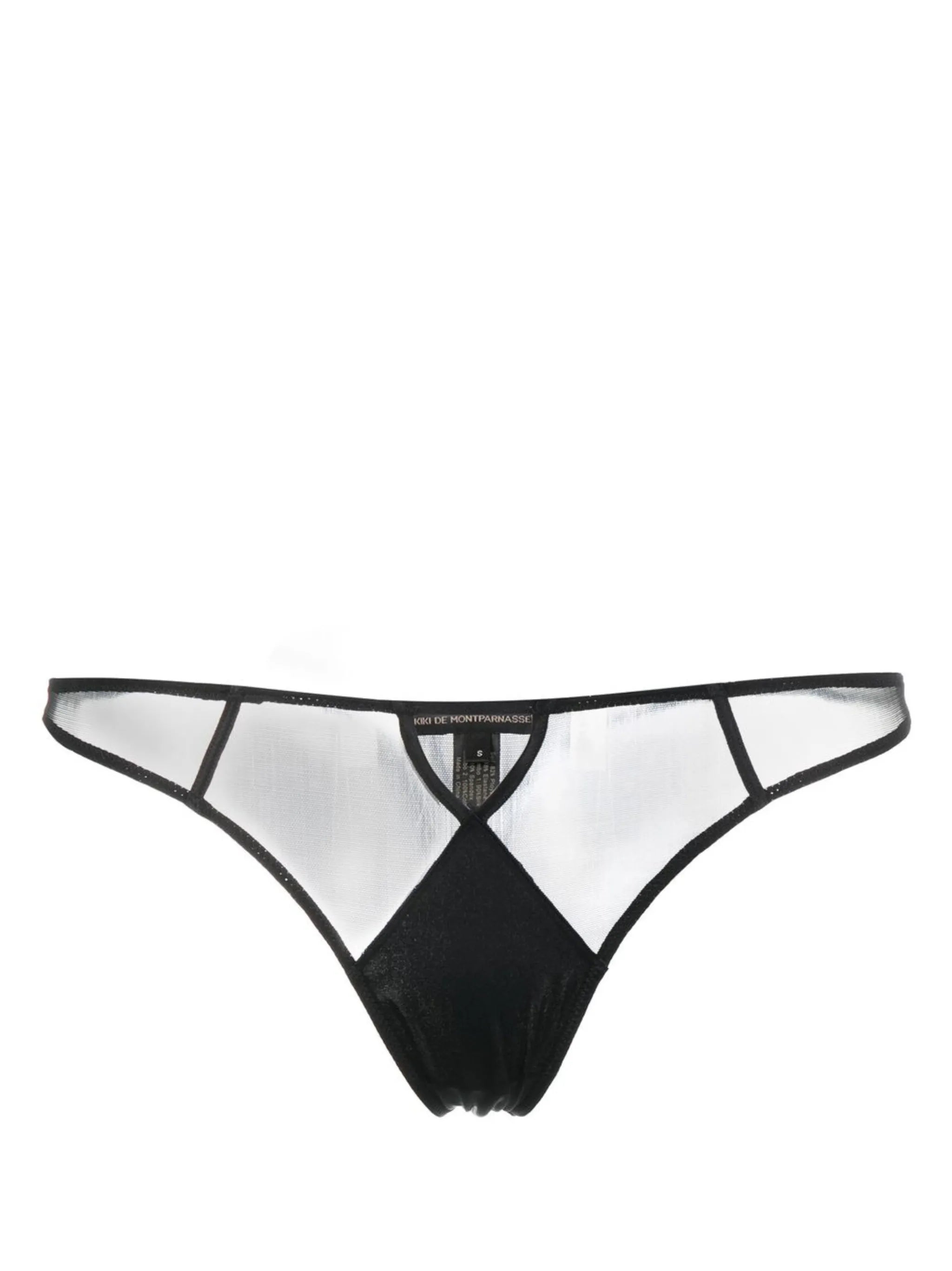 Minimaliste sheer-panelled thong