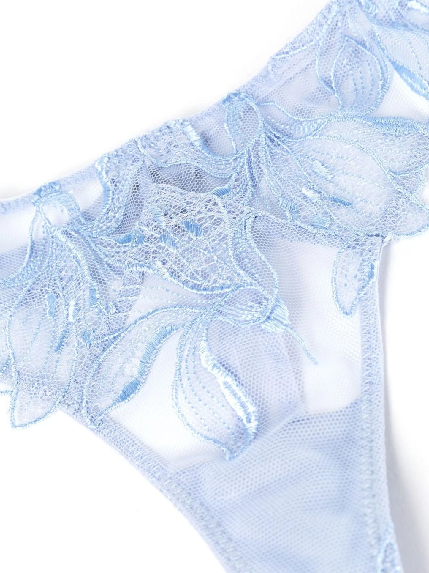 Lily floral-lace thong