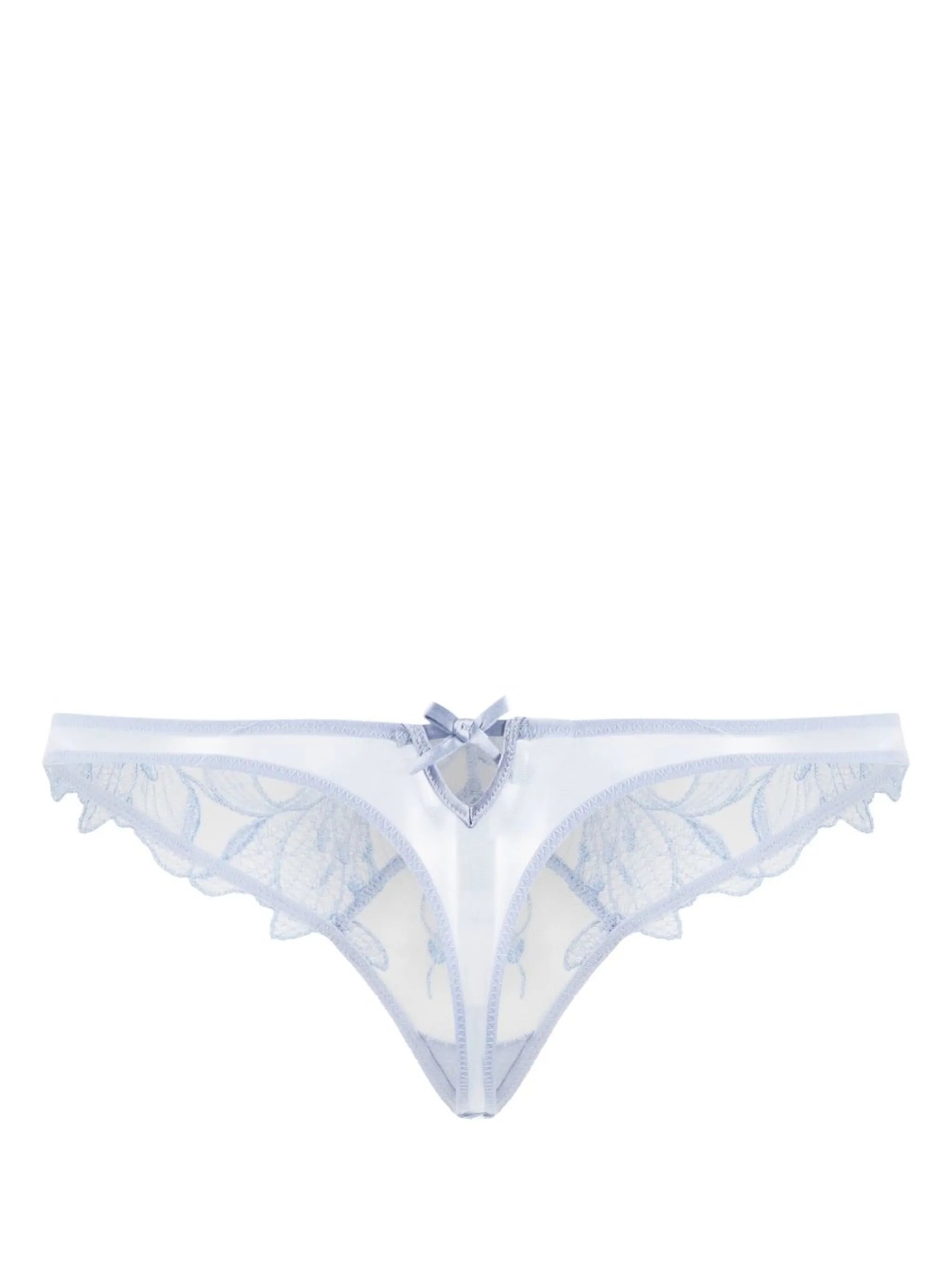 Lily floral-lace thong