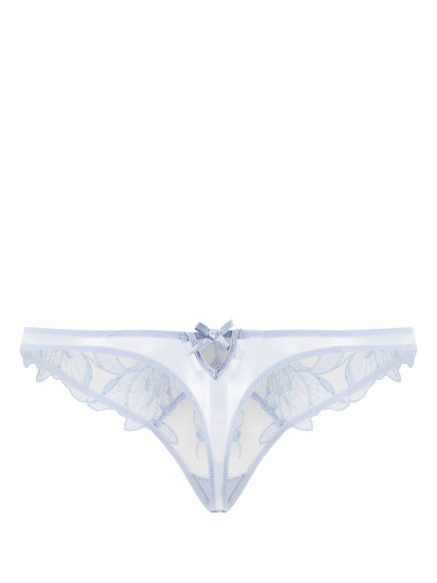 Lily floral-lace thong