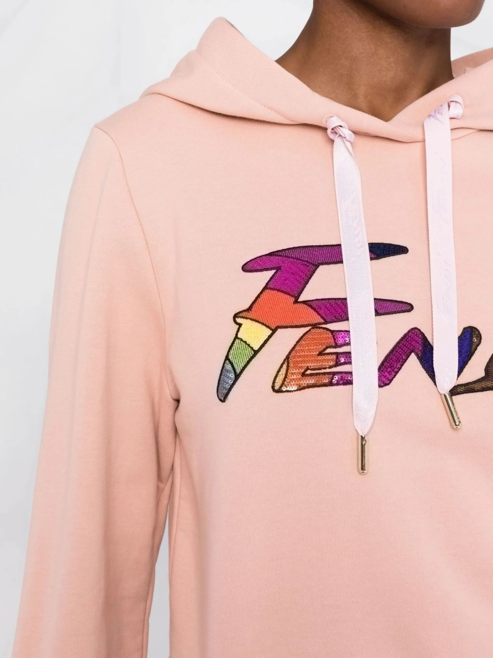 embroidered logo hoodie
